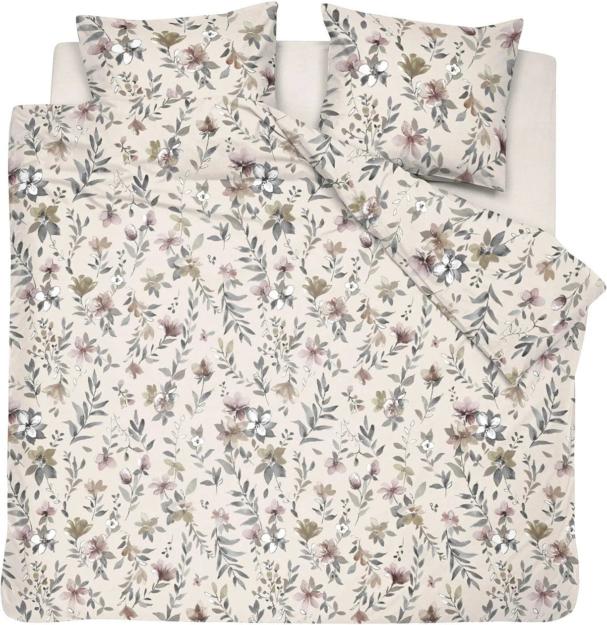 Cinderella Dekbedovertrek Flanel Botanica - Beige