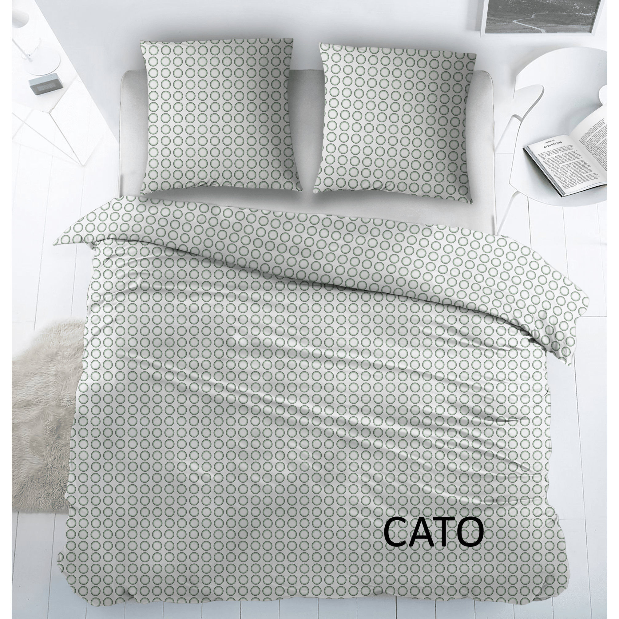 Cottons Dekbedovertrek Katoen Cato Green