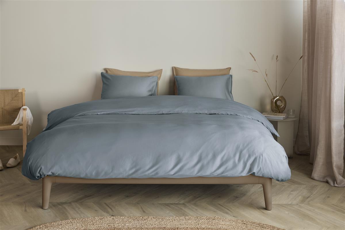 Beddinghouse dekbedovertrek tencel Change blauw grijs