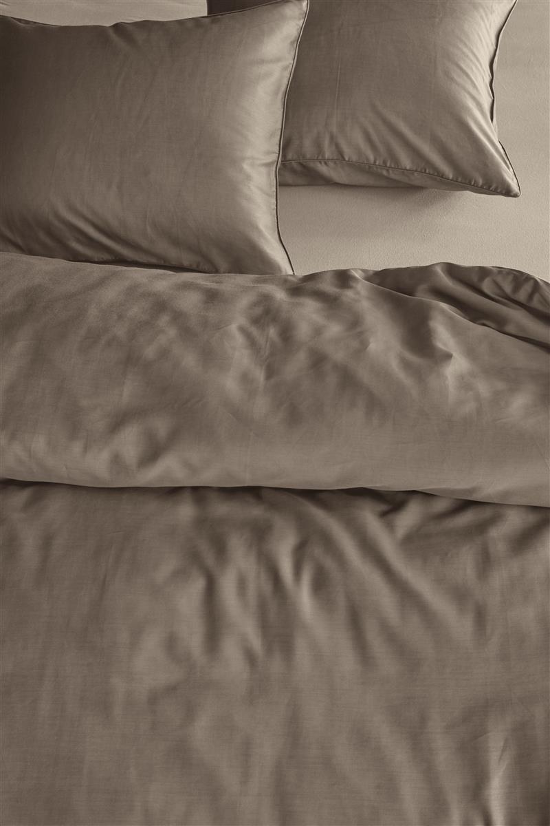 Beddinghouse Dekbedovertrek Tencel Change Taupe
