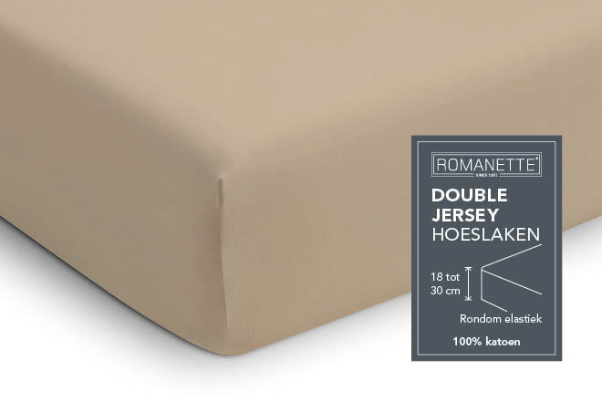 Romanette Spannbetttuch Double Jersey Camel