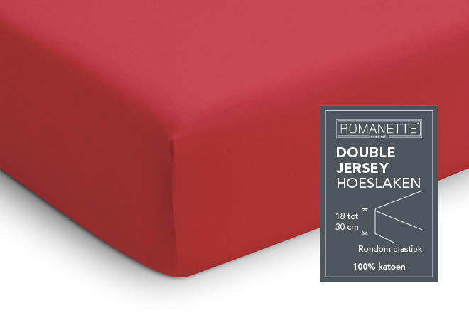 Romanette Spannbettlaken Double Jersey Rot