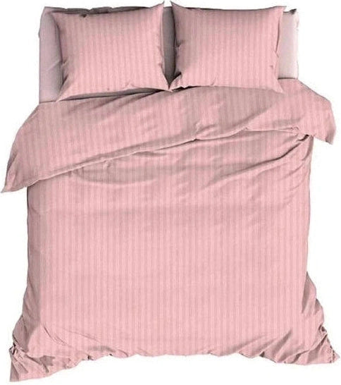 Dekbedovertrek Satijn Satijnstreep Crystal Rose - Bedtextielonline.be
