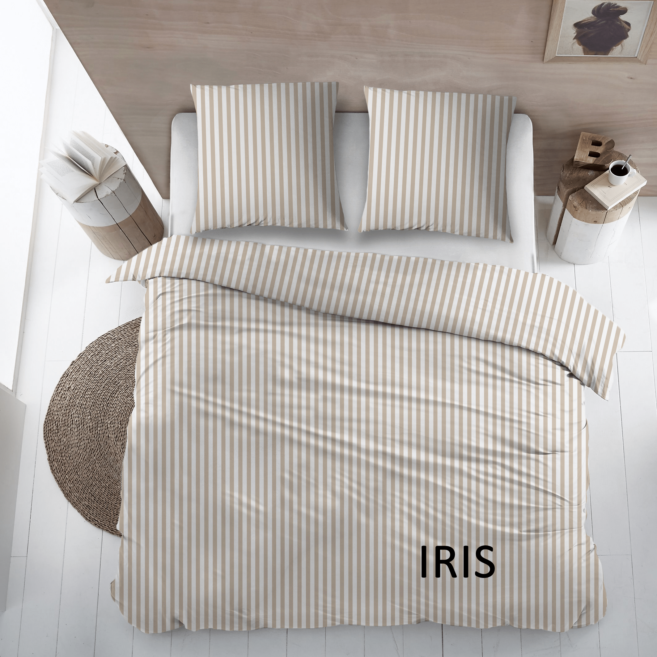 Sleepnight Dekbedovertrek Flanel Iris Beige