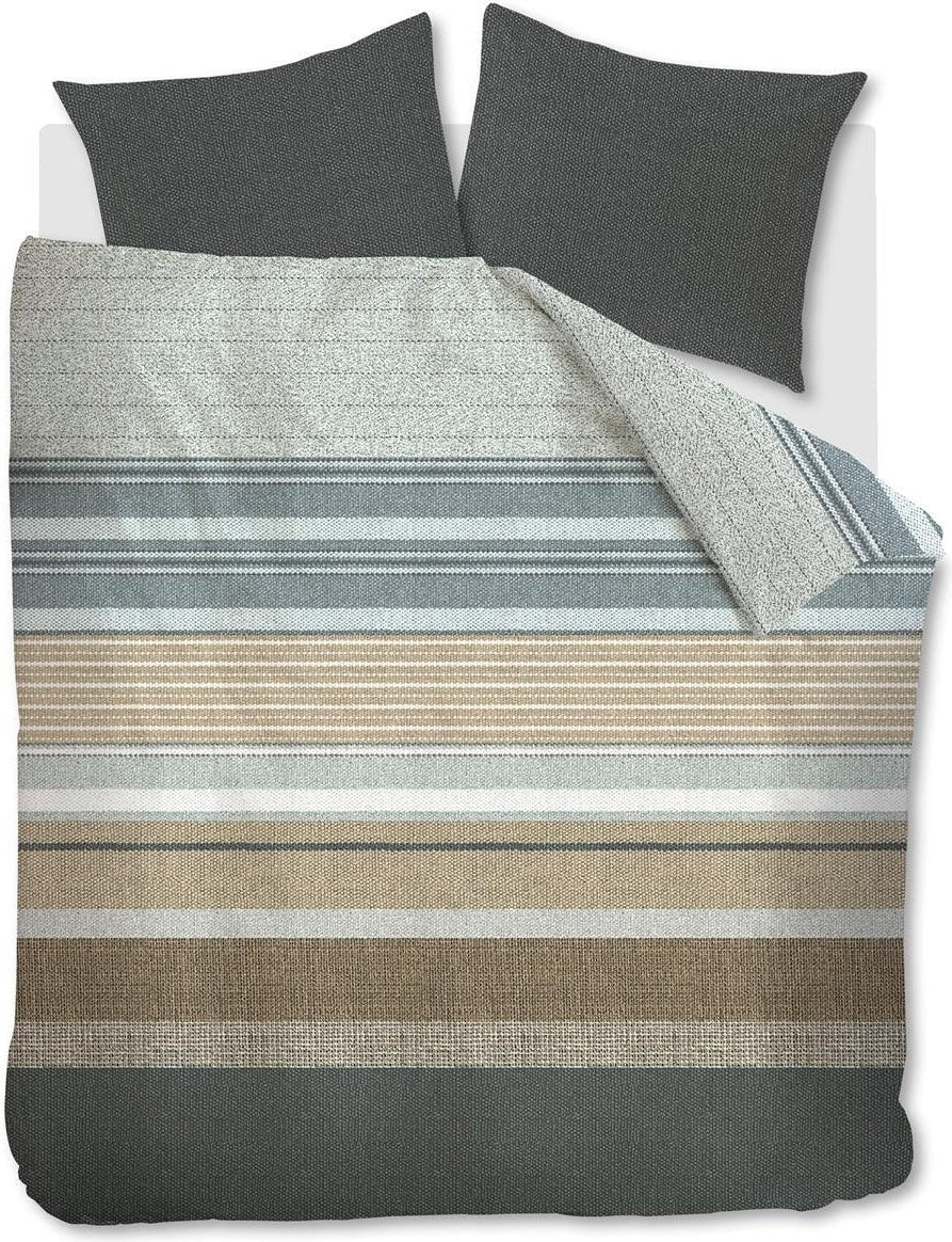 Beddinghouse Dekbedovertrek Katoen Lex Grey Green