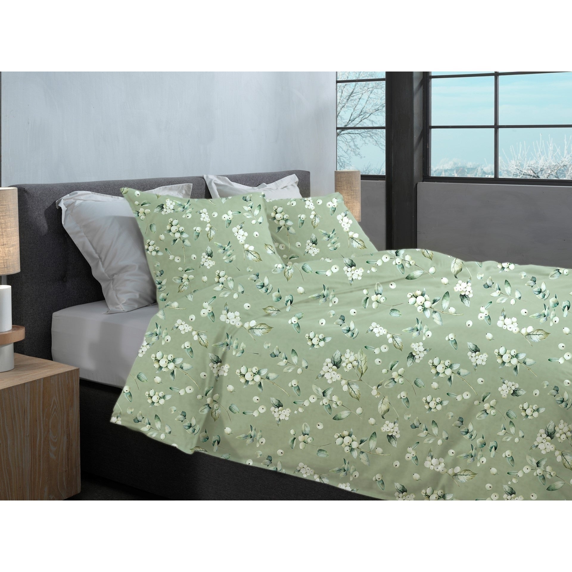 Heckettlane Dekbedovertrek Flanel Ciro Green