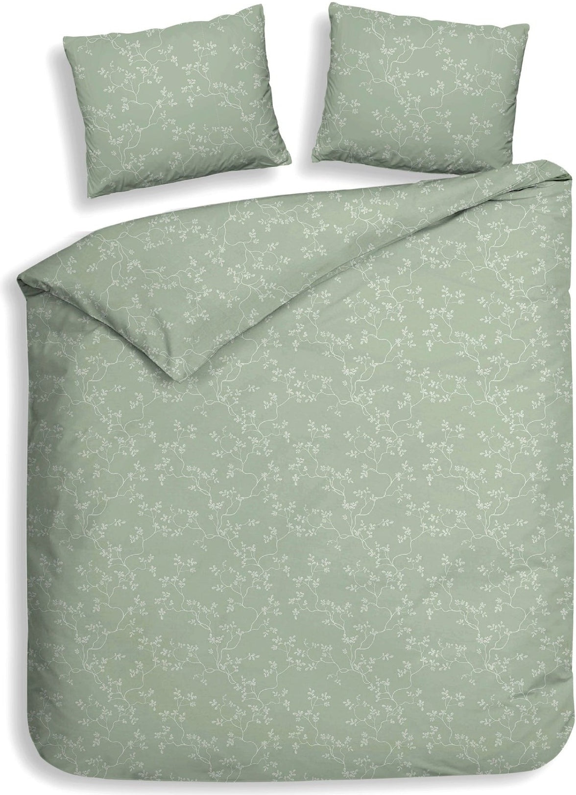 Heckettlane Dekbedovertrek Flanel Alloro Laurel Green