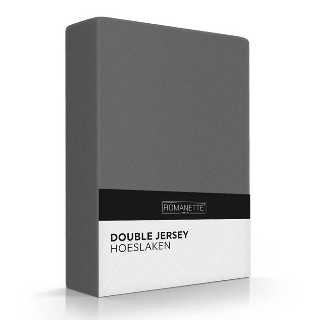 Drap-housse Romanette Double Jersey Anthracite
