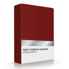 Romanette hoeslaken velours Bordo