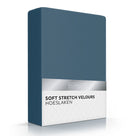 Romanette hoeslaken velours Teal