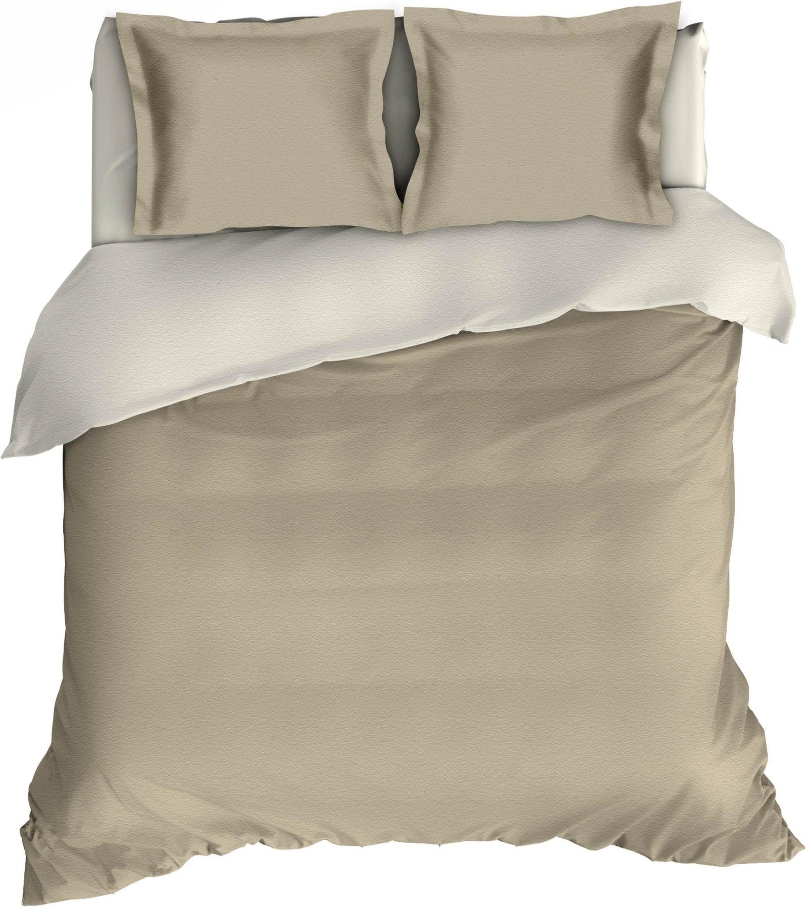 Dekbedovertrek Flanel Comtesse Sand Ivoor - Bedtextielonline.be