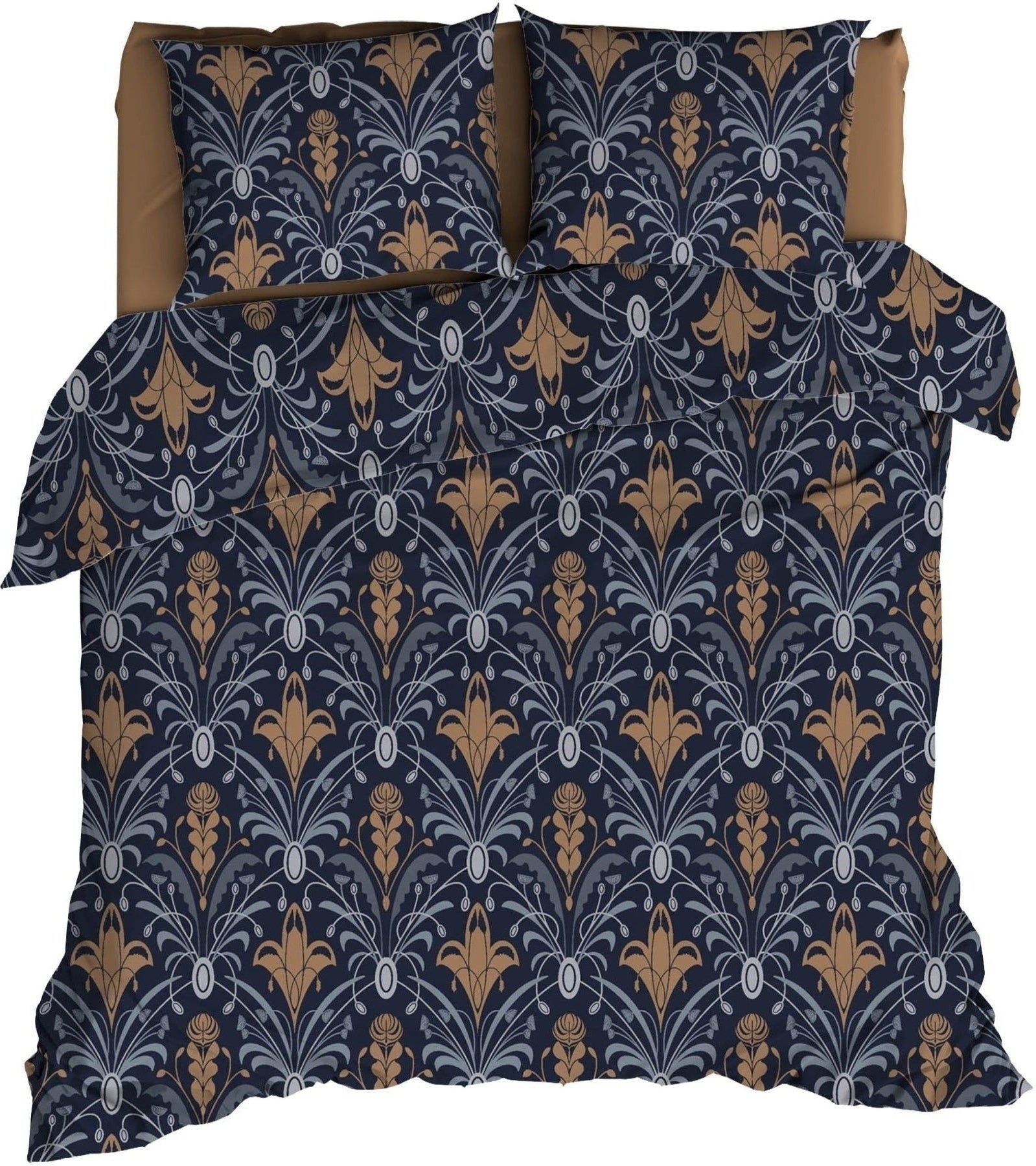 Dekbedovertrek Satijn Belgravria Blauw Terra - Bedtextielonline.be