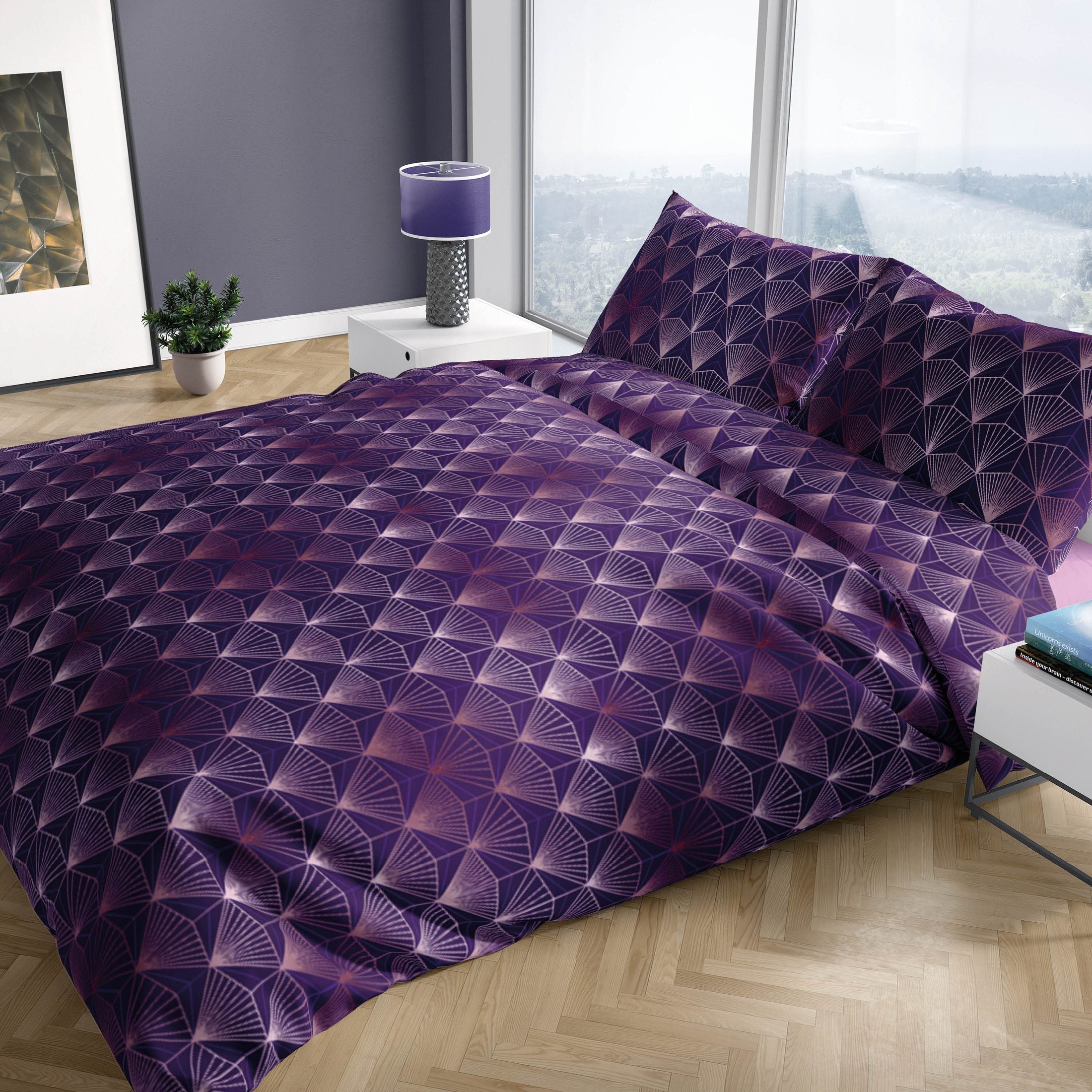 Satin d'Or Bettbezug Satin Tiffany Marine