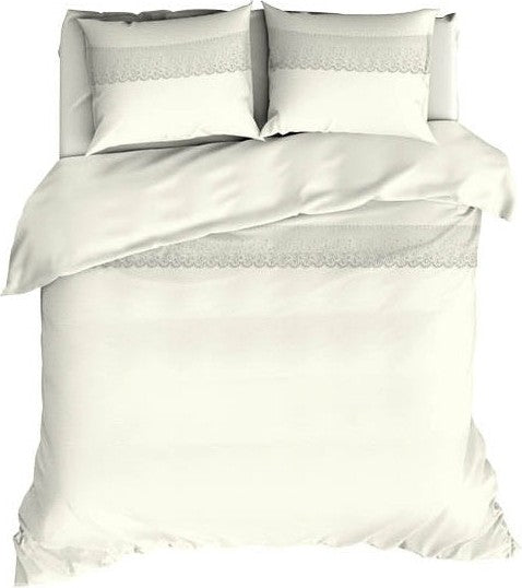 Romanette Dekbedovertrek Katoen Vienna Ivoor