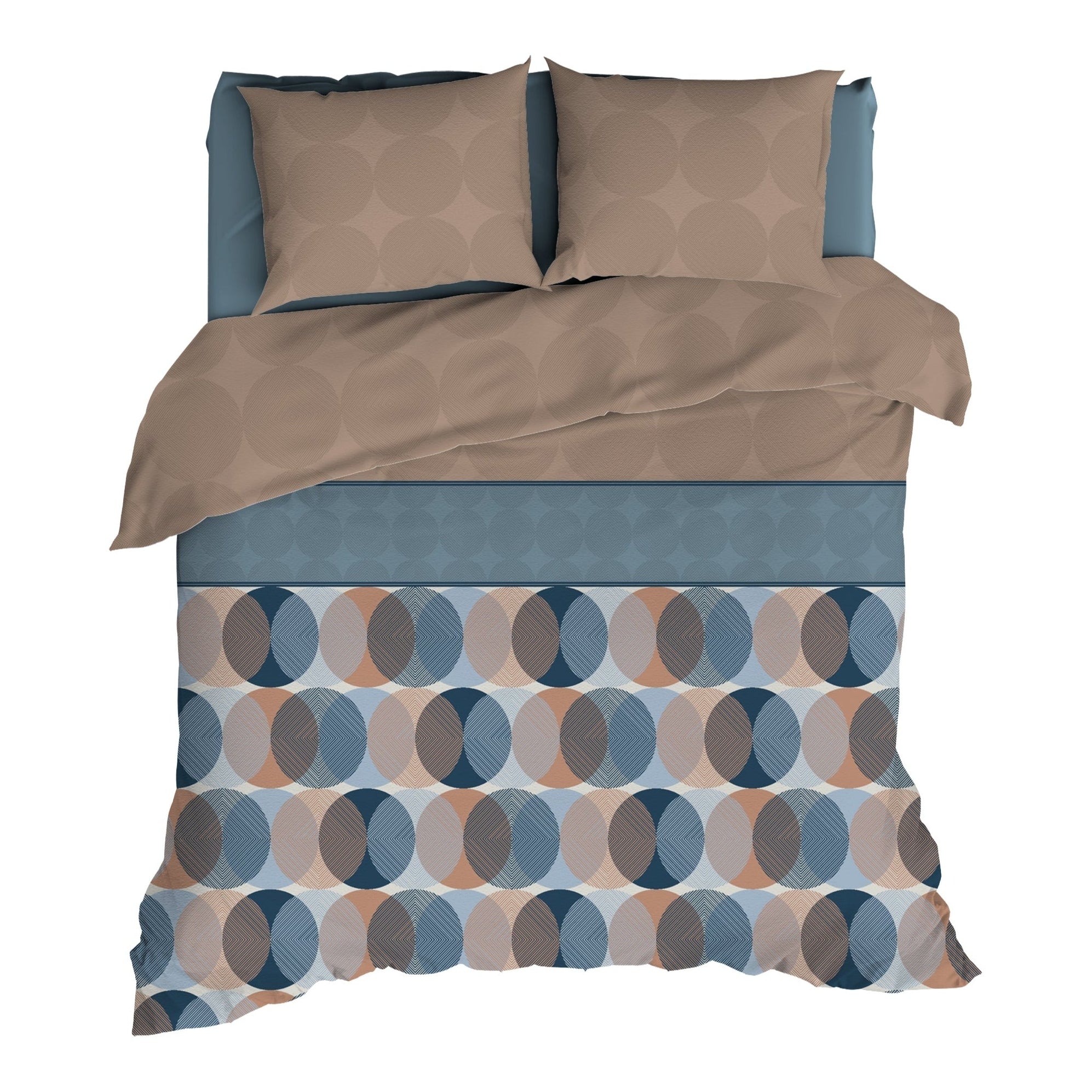 Housse de couette Romanette Flanelle Briançon Cannelle