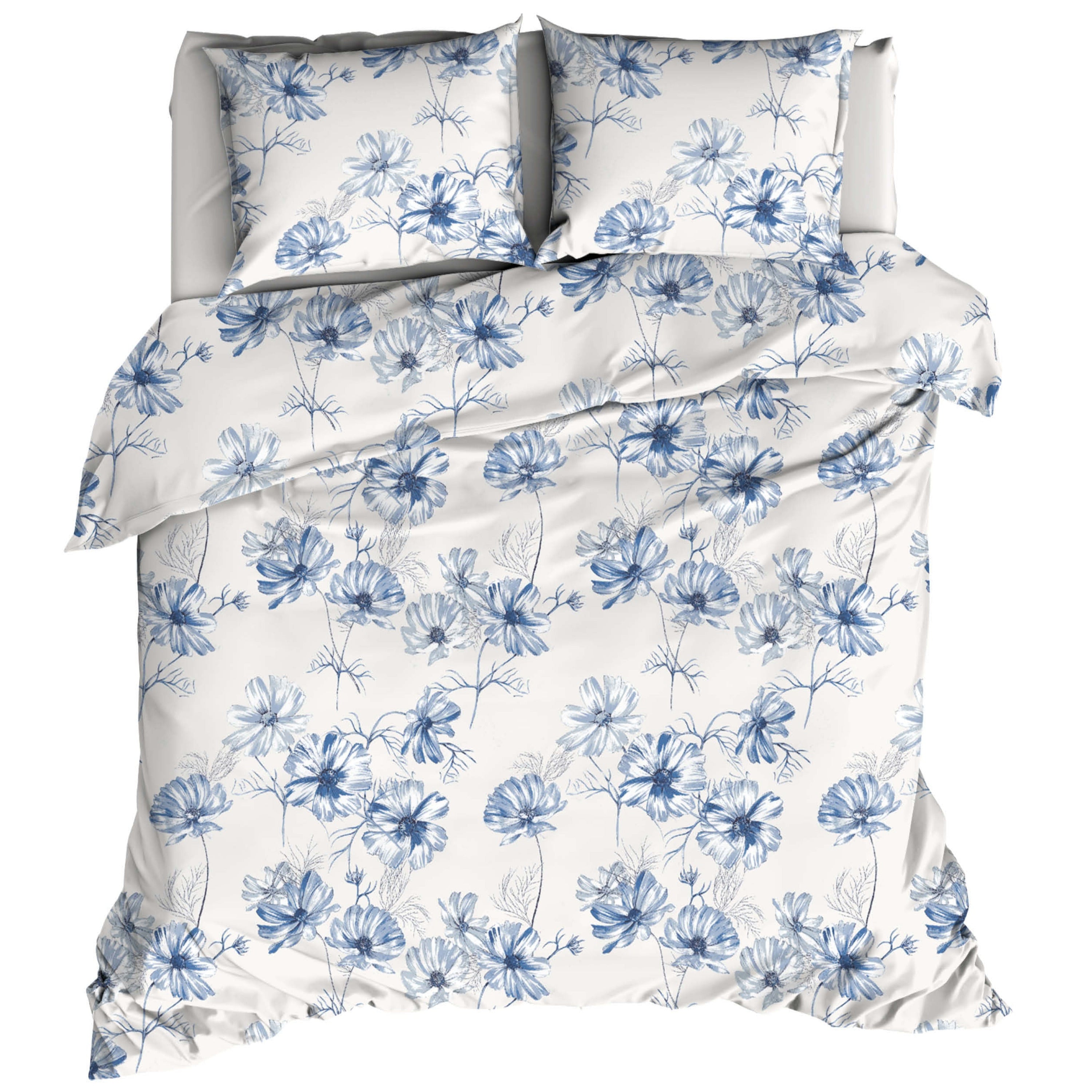 Romanette Dekbedovertrek Katoen Filippa - Blauw