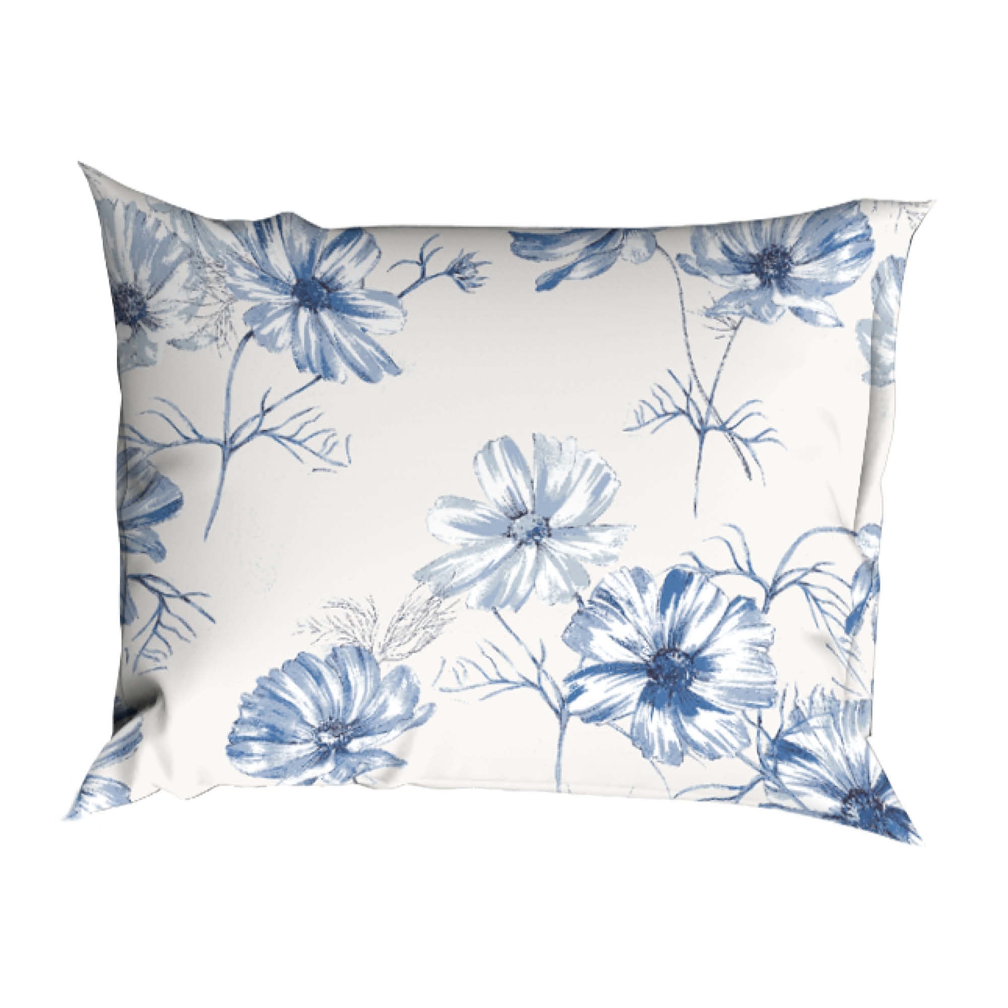 Romanette dekbedovertrek katoen Filippa, blauw