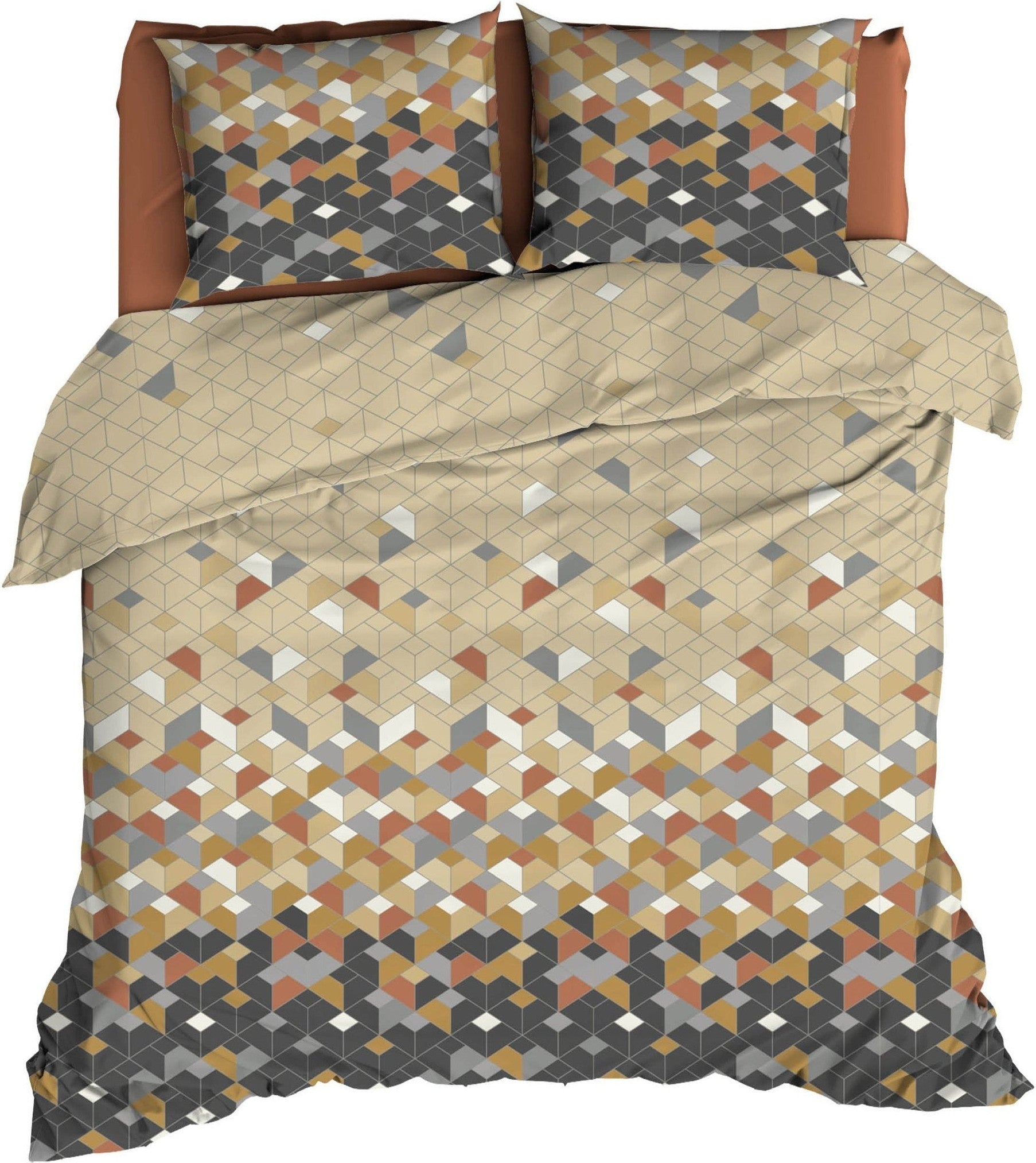 Satin d'Or Dekbedovertrek Satijn Scoop - Antra/Beige