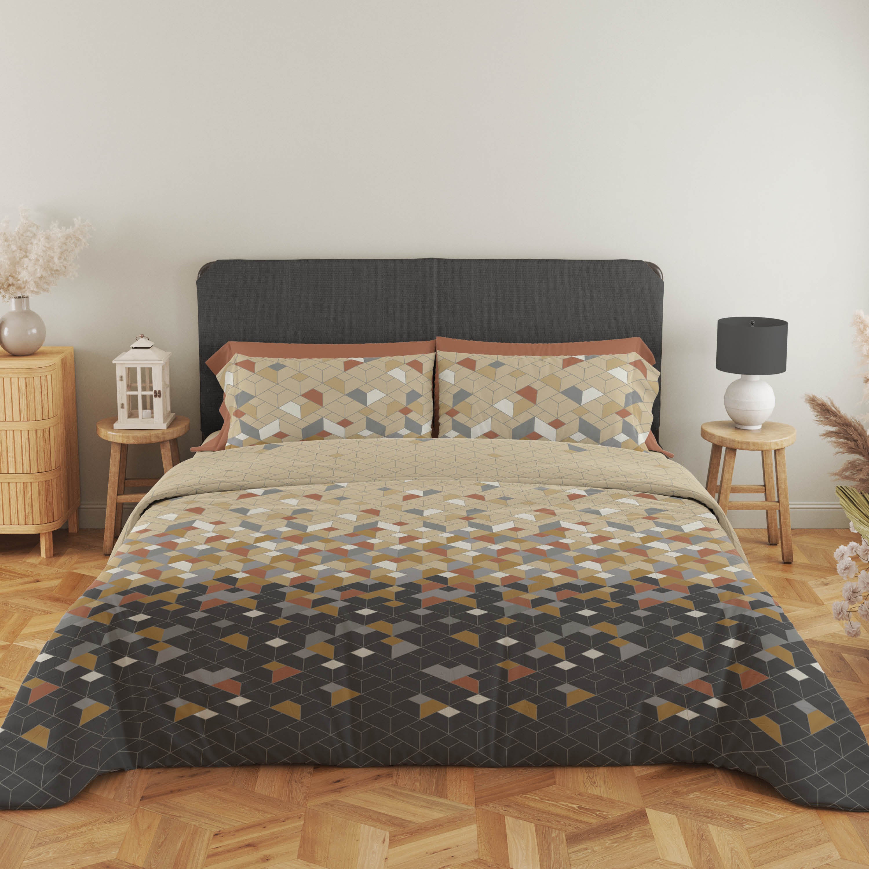 Satin d'Or Dekbedovertrek Satijn Scoop - Antra/Beige