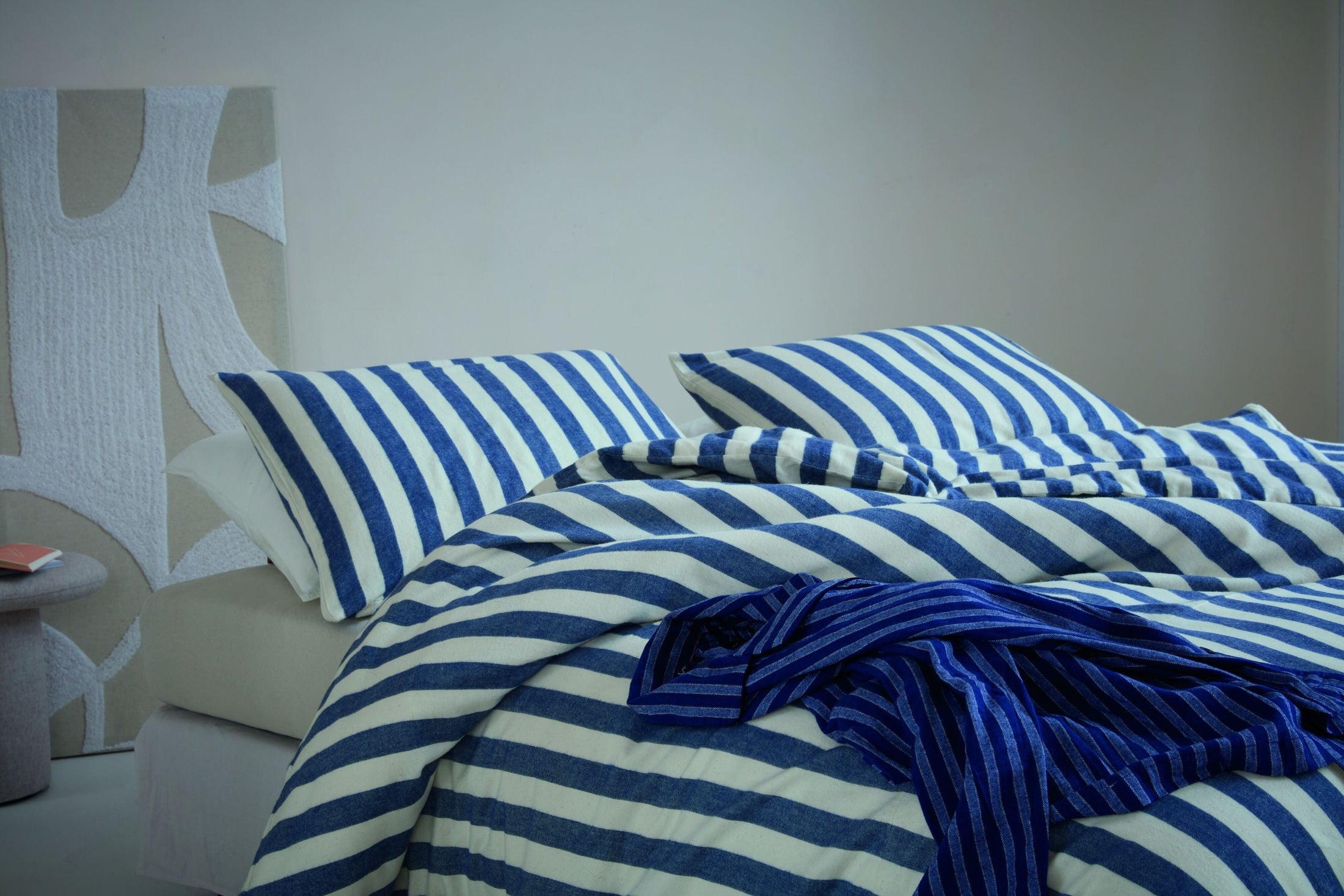 Beddinghouse dekbedovertrek flanel Jamie blauw