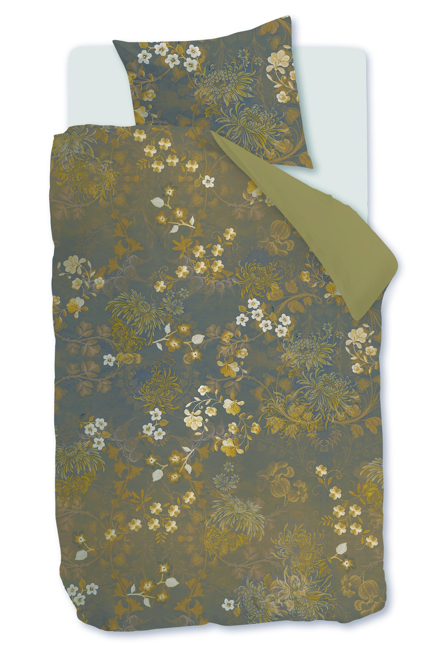 Beddinghouse Dekbedovertrek Satijn Darcy Olive Green