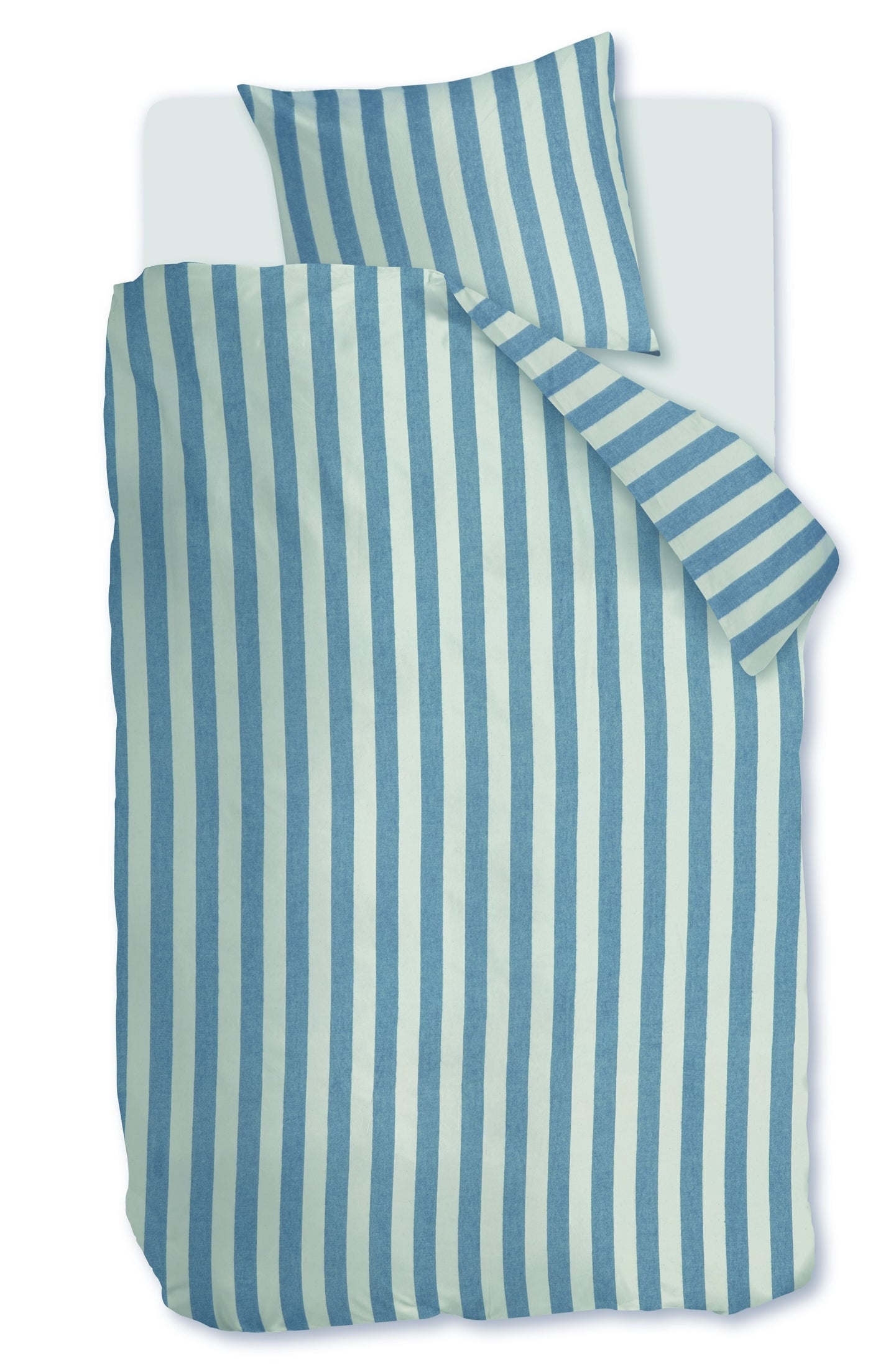 Beddinghouse dekbedovertrek flanel Jamie blauw