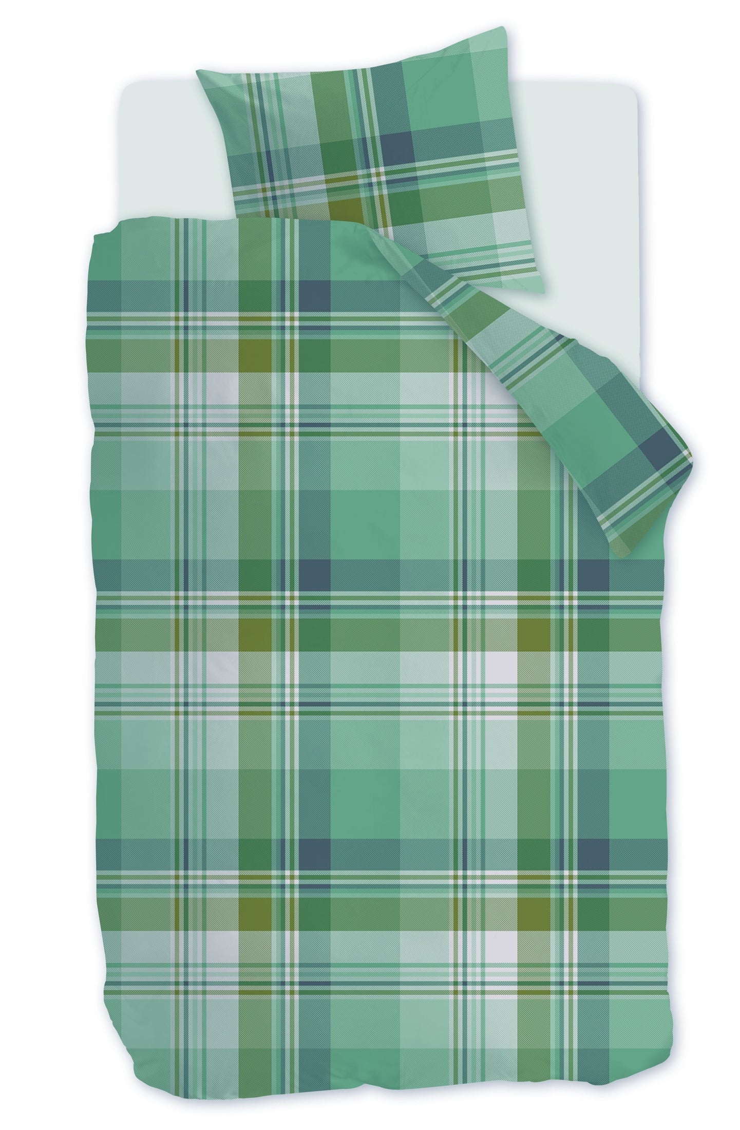 Beddinghouse Dekbedovertrek Flanel Vernon Groen
