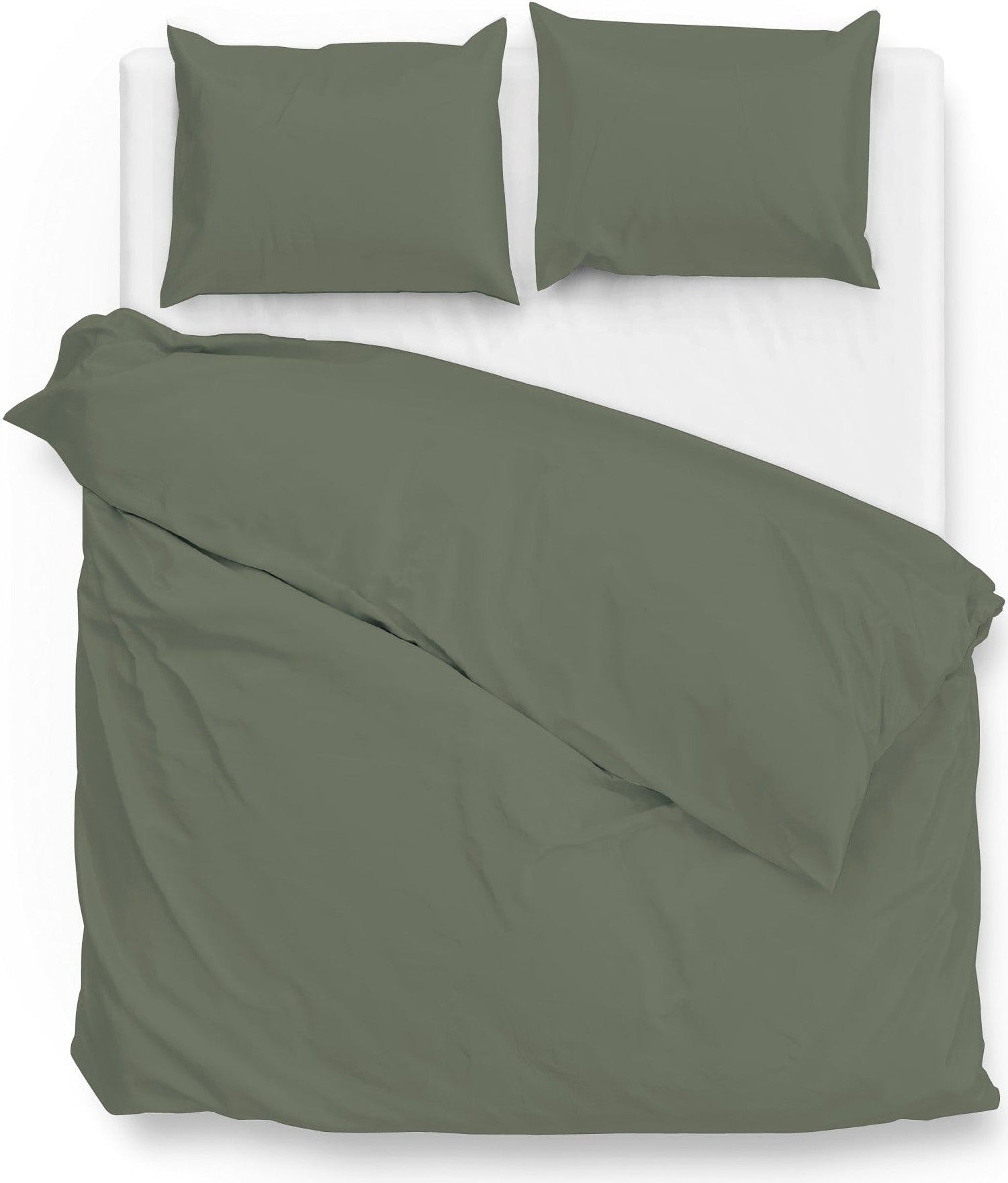 Zo Home Dekbedovertrek Satijn Satinado Army Green