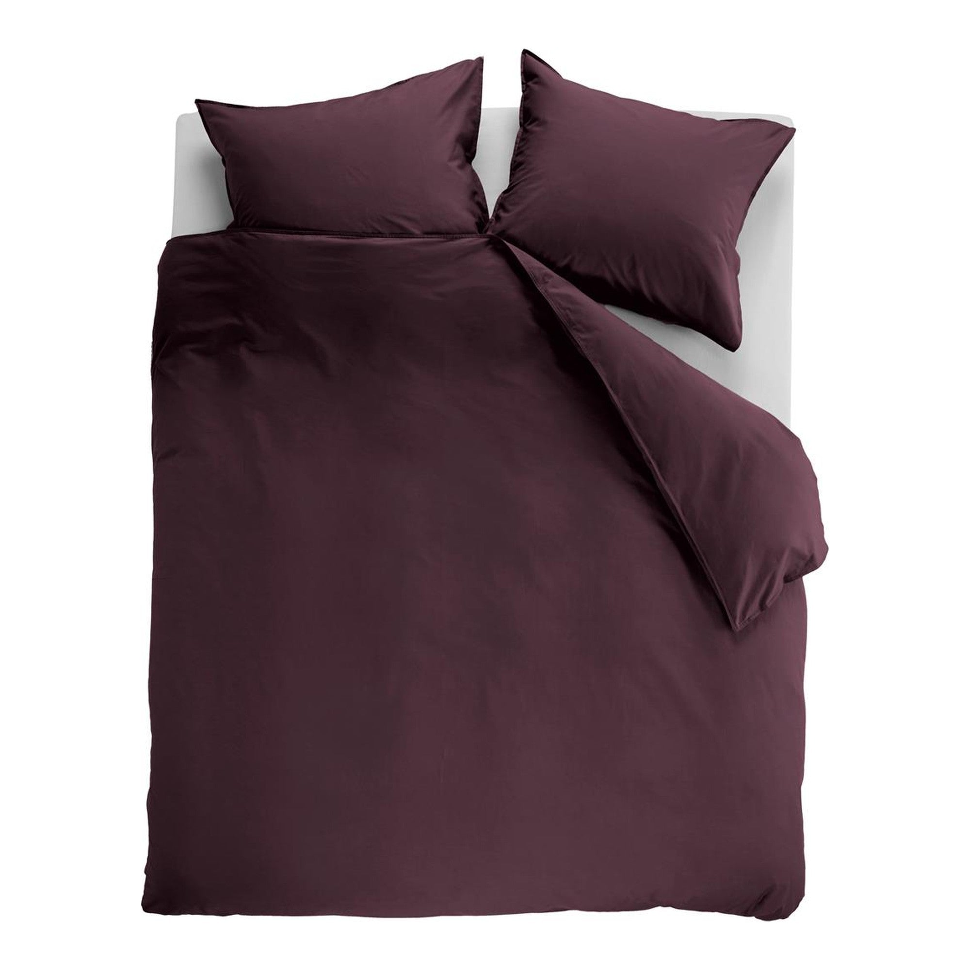 Ambiante dekbedovertrek katoen Cotton uni, Donker rood