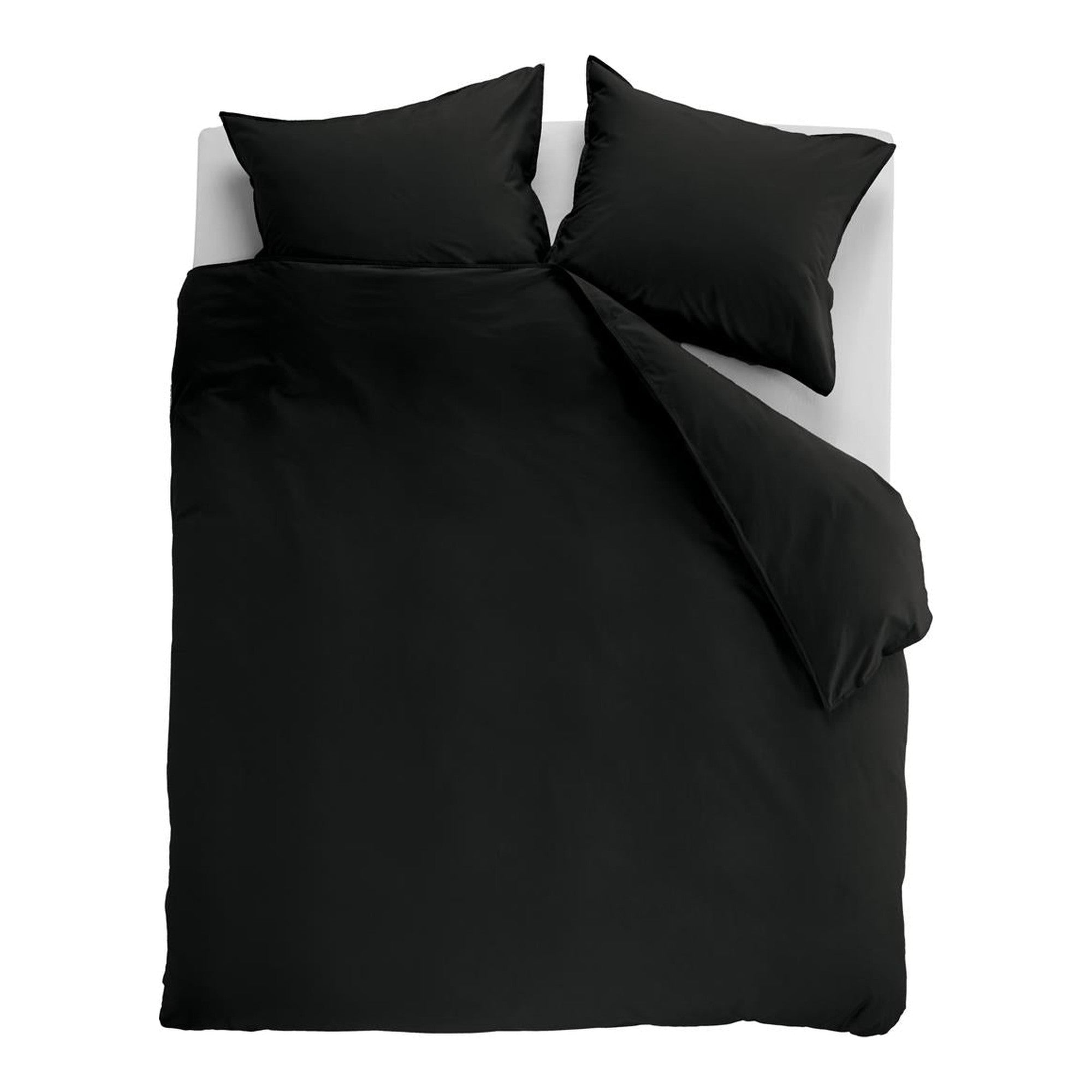 Ambiante dekbedovertrek katoen Cotton uni, zwart