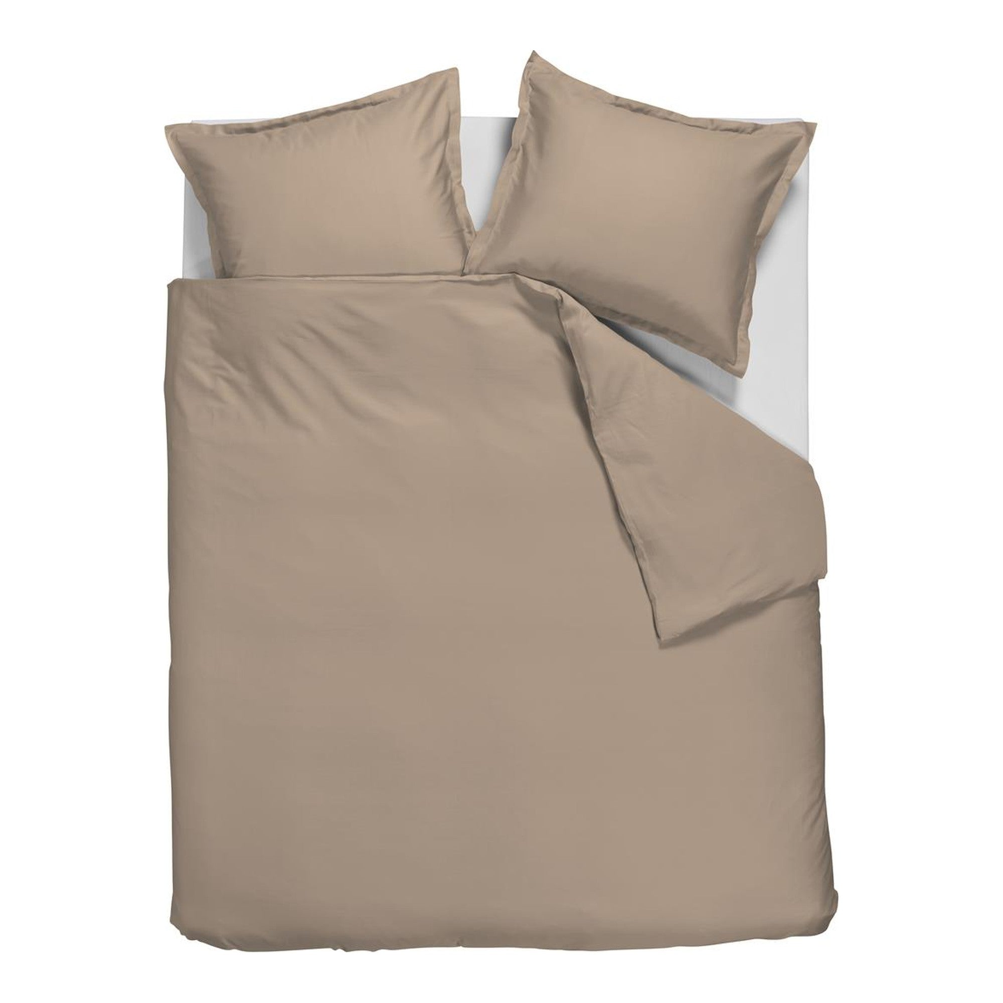 Ambiante dekbedovertrek katoensatijn satin uni, taupe