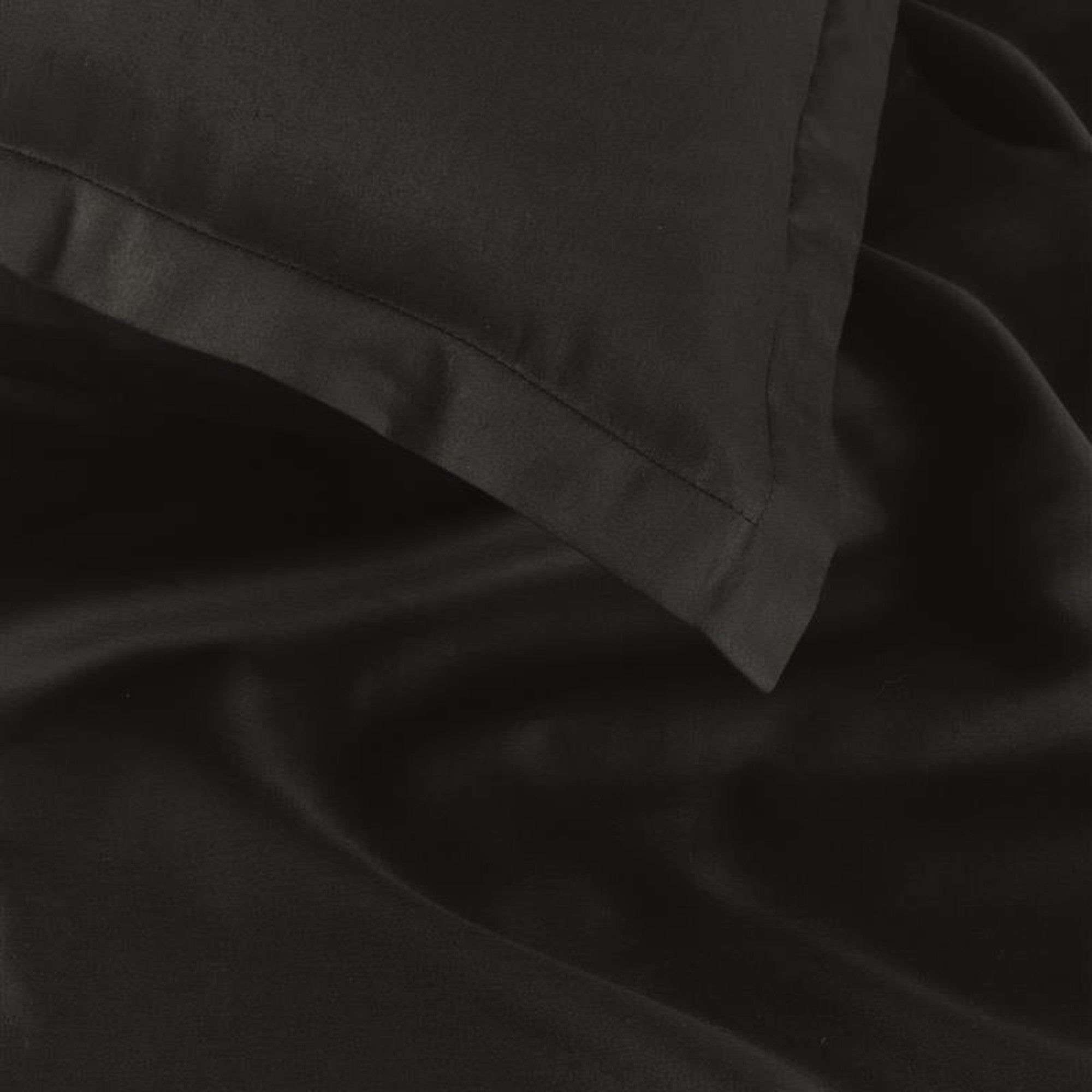 Ambiante dekbedovertrek katoensatijn satin uni, zwart