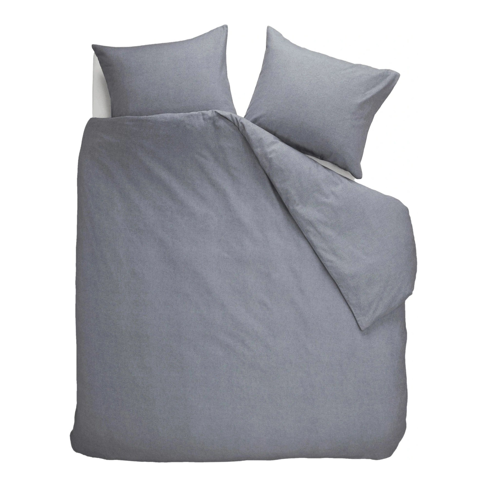 Beddinghouse dekbedovertrek flanel Frost Blauwgrijs