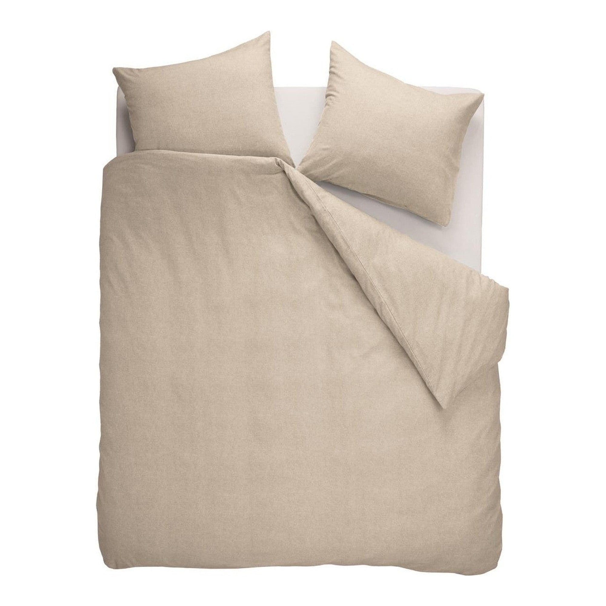Beddinghouse dekbedovertrek flanel Frost Light Sand