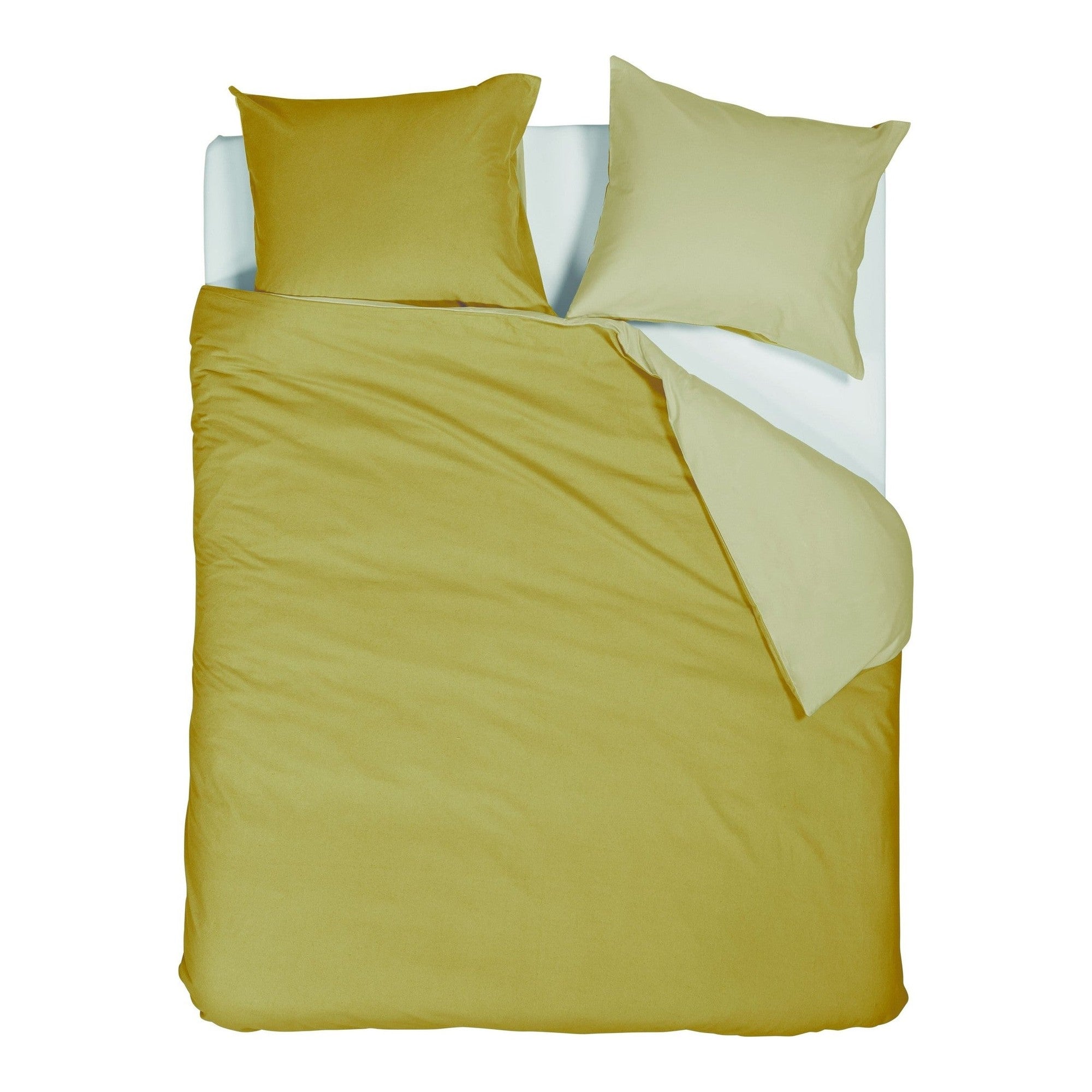 Beddinghouse dekbedovertrek flanel Warm geel
