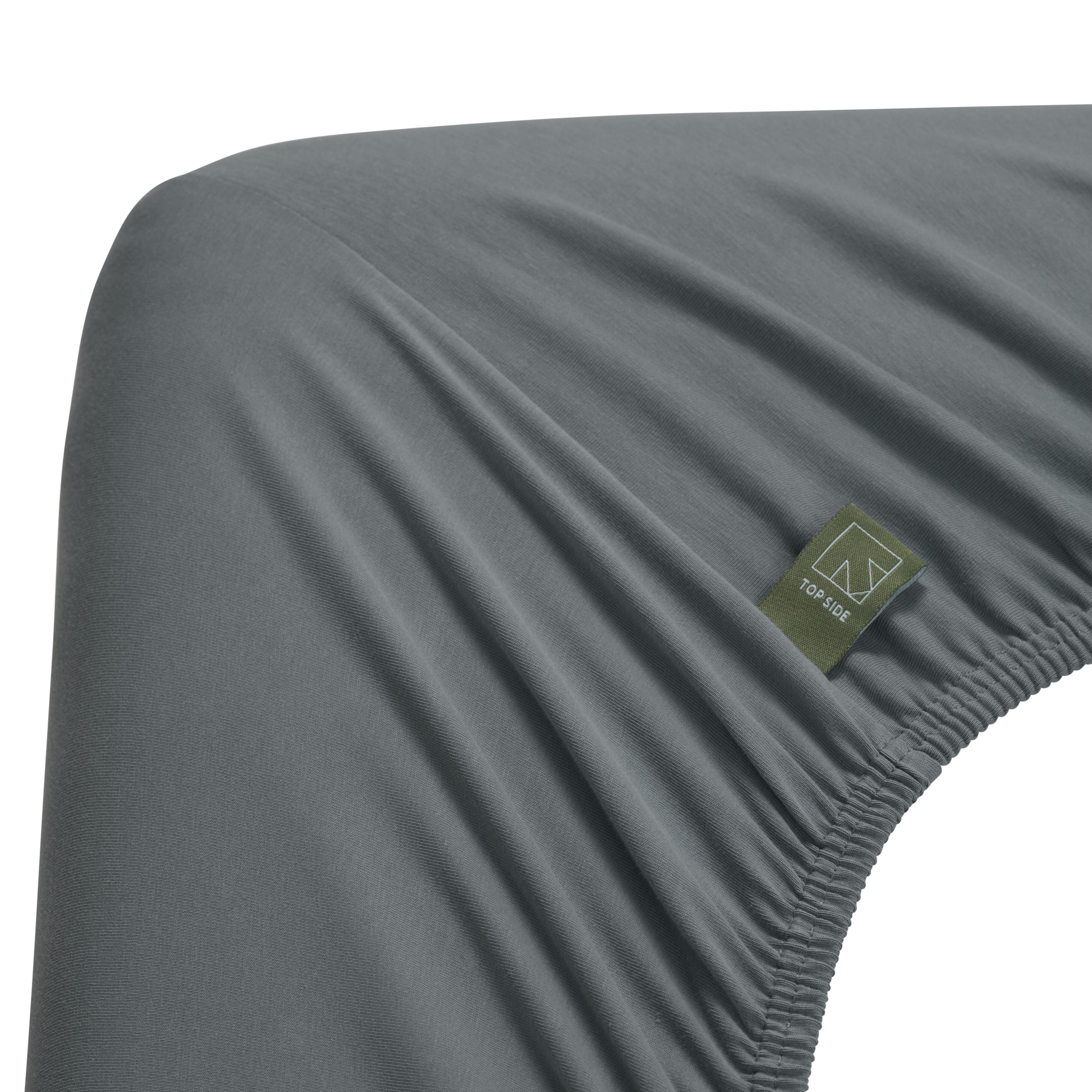 Beddinghouse topper hoeslaken jersey super stretch blauwgrijs
