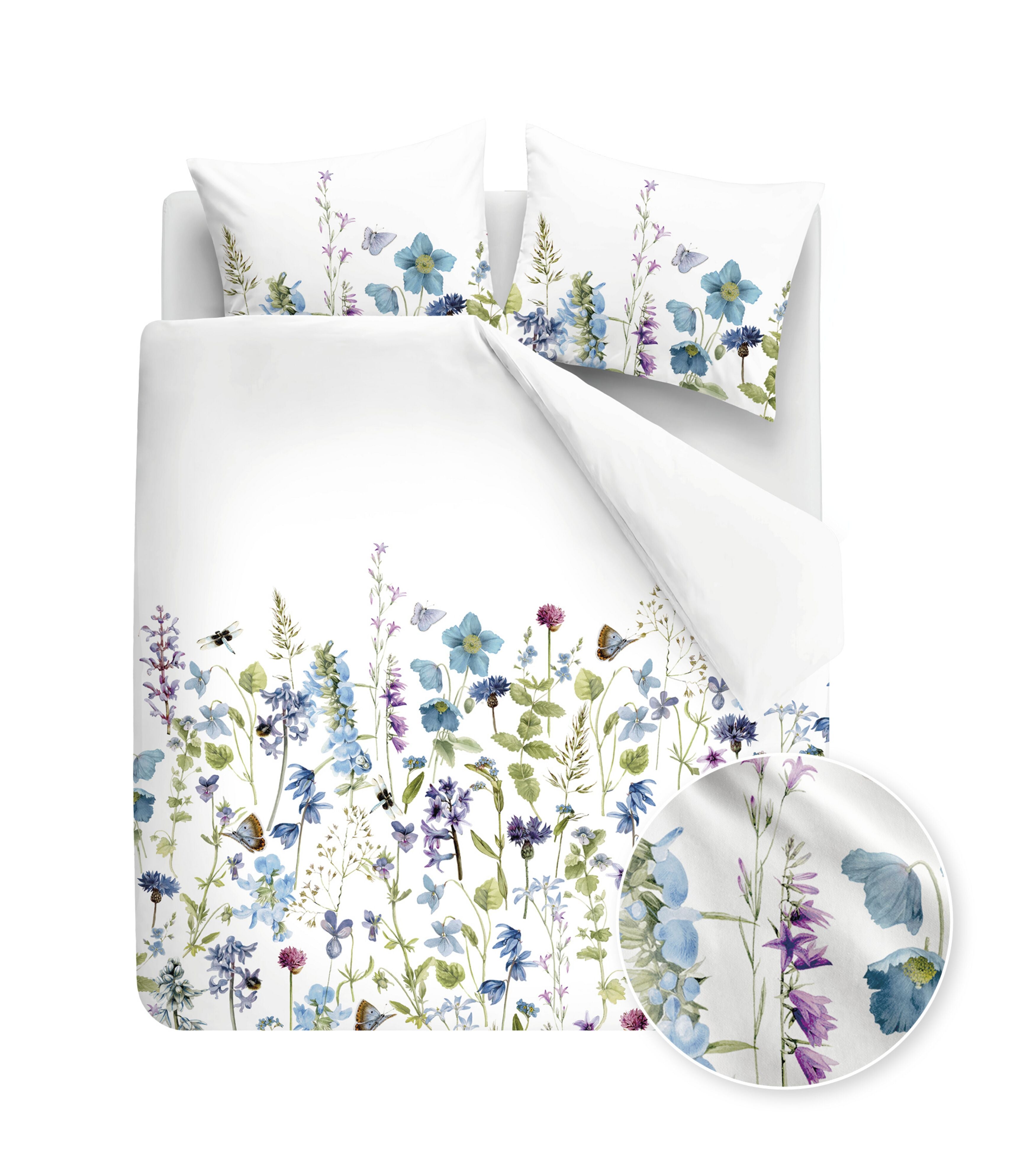 Marjolein Bastin Dekbedovertrek Katoen Blue Garden Blauw
