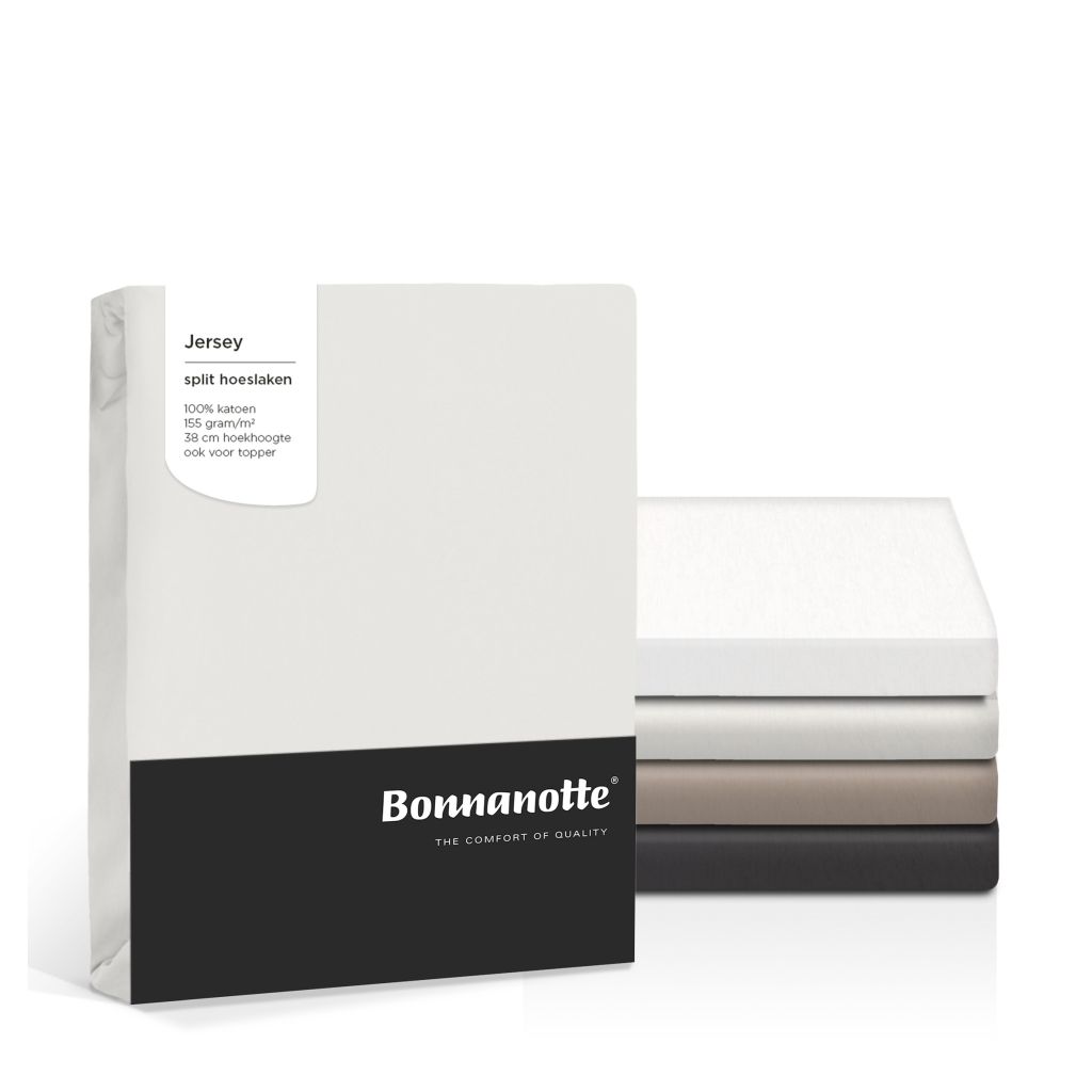 Bonnanotte duo split hoeslaken jersey in alle kleuren