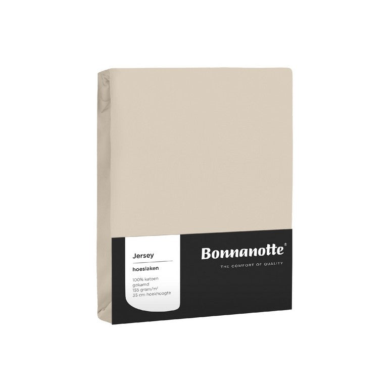 Bonnanotte hoeslaken jersey beige