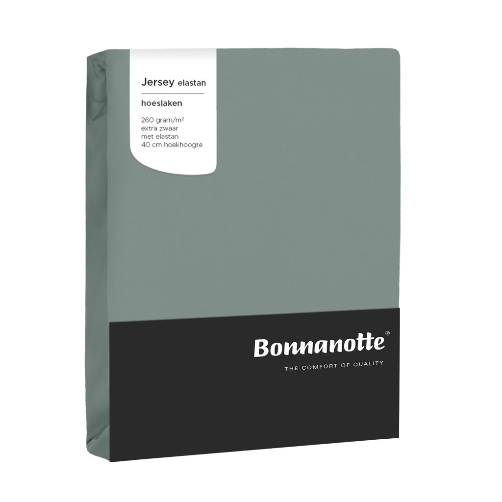 Bonnanotte hoeslaken jersey elastan zachtgroen
