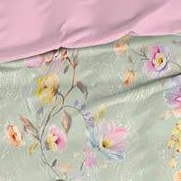 Satin d'Or Housse de couette Satin Charlotte Vert