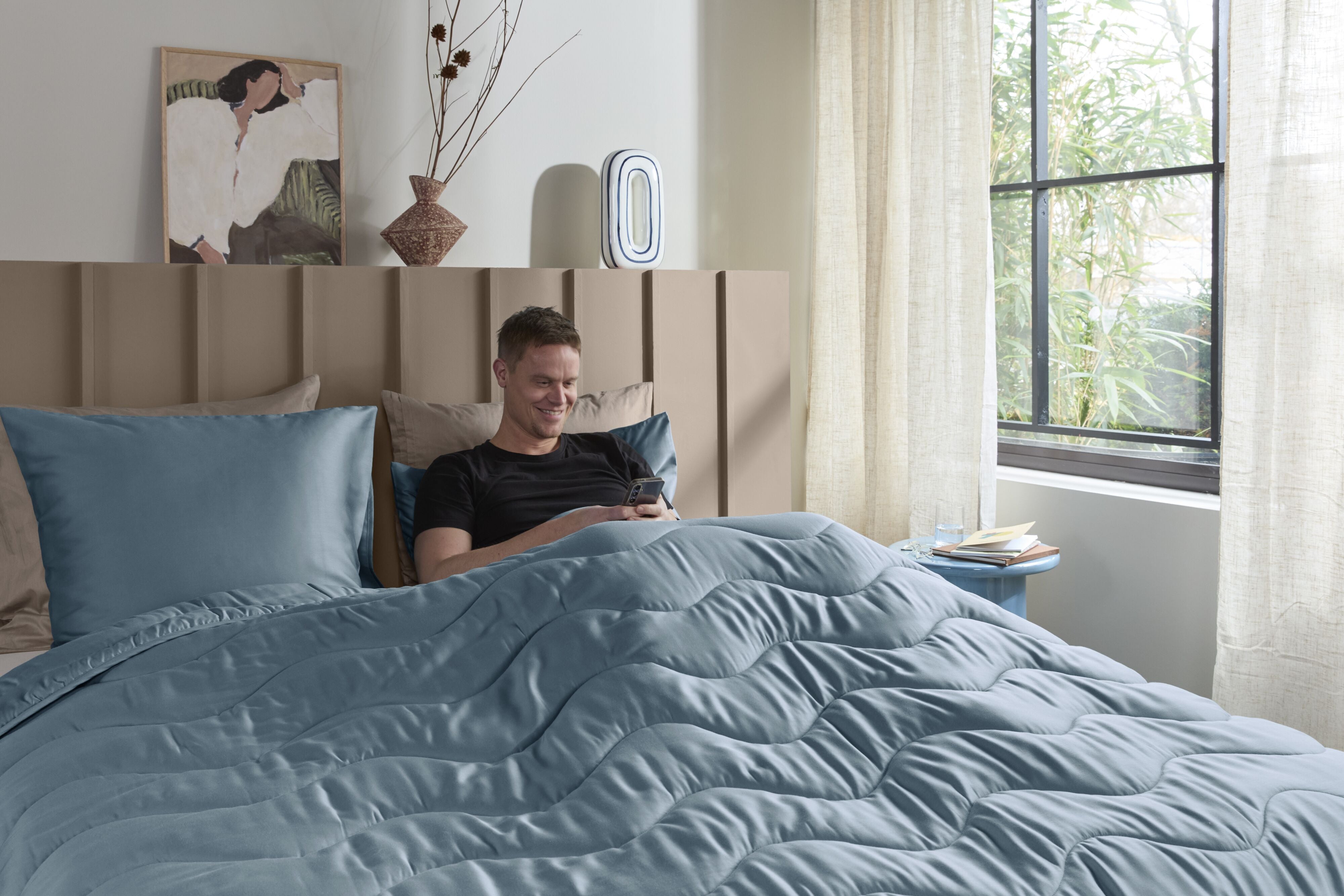 Beddinghouse lazy dekbed Cocoon Blauwgrijs