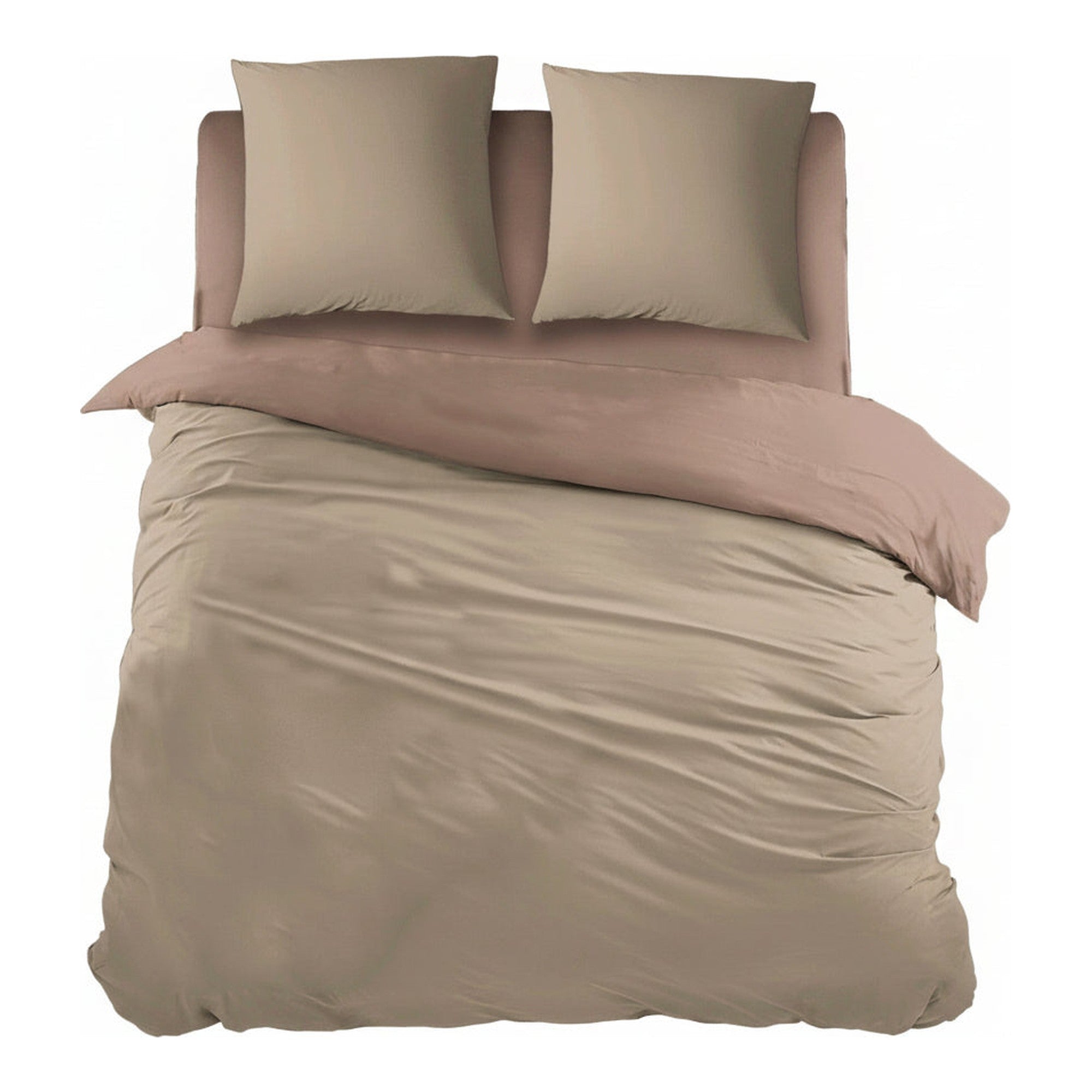 Sleepnight dekbedovertrek katoen Bi-Color beige