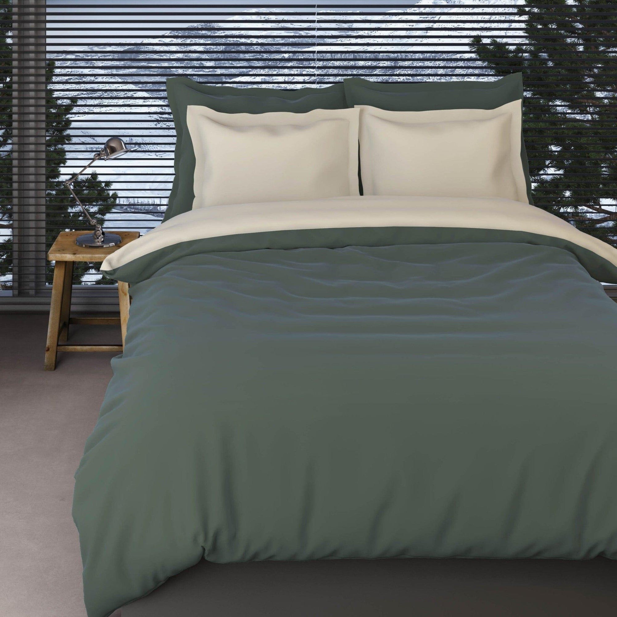 Romanette dekbedovertrek flanel Comtesse Mineral Wolwit