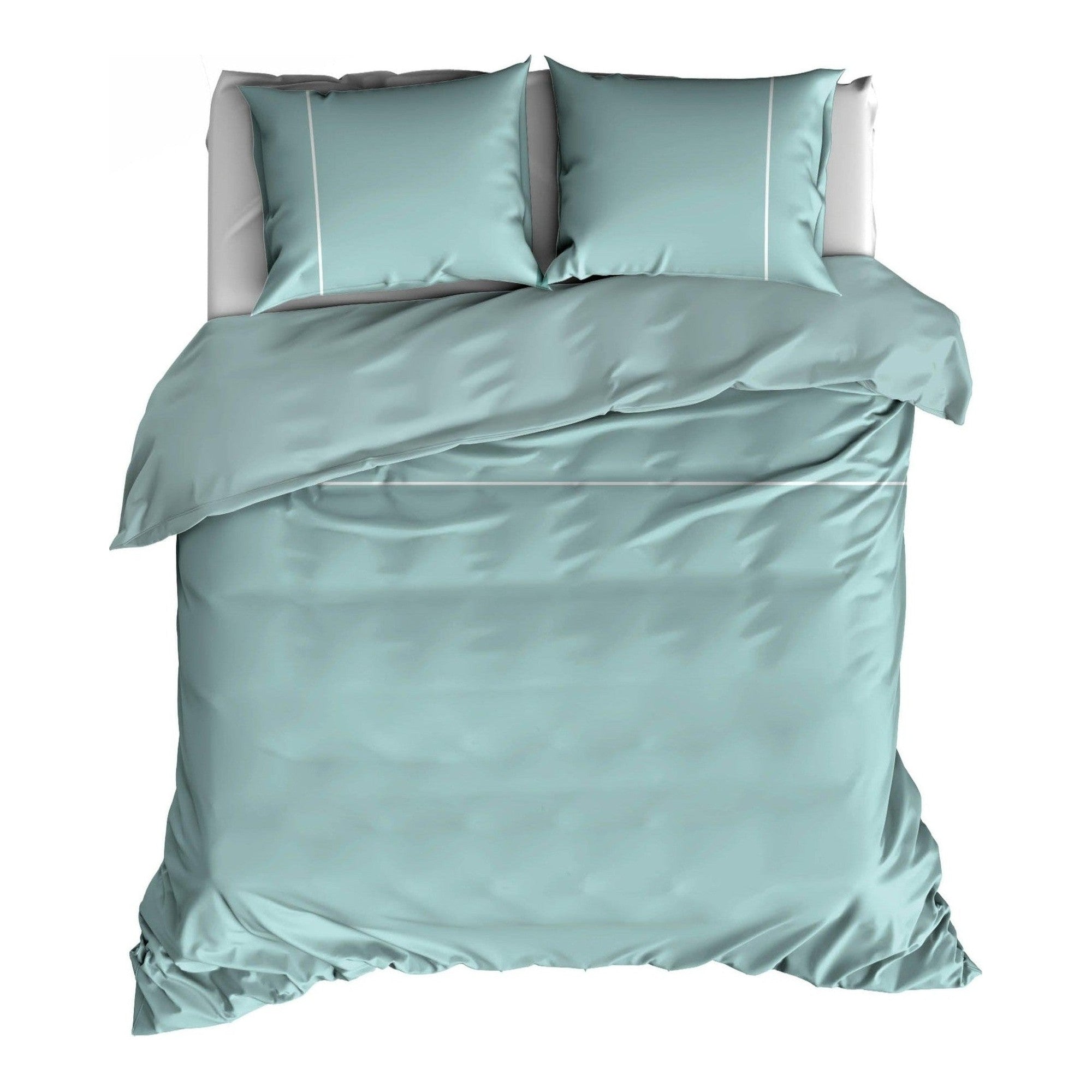 Romanette dekbedovertrek flanel Duchesse Misty Green