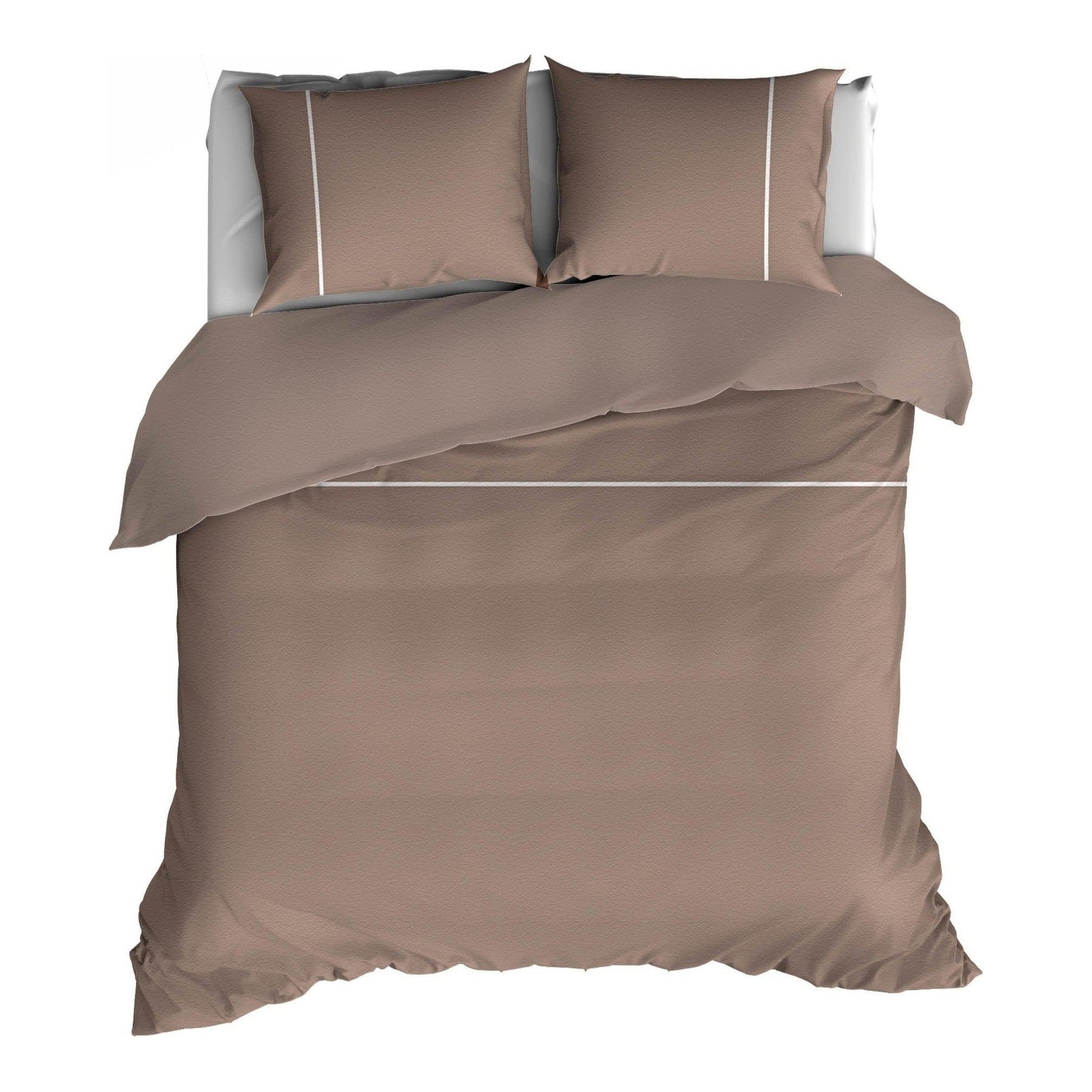 Romanette dekbedovertrek flanel Duchesse taupe