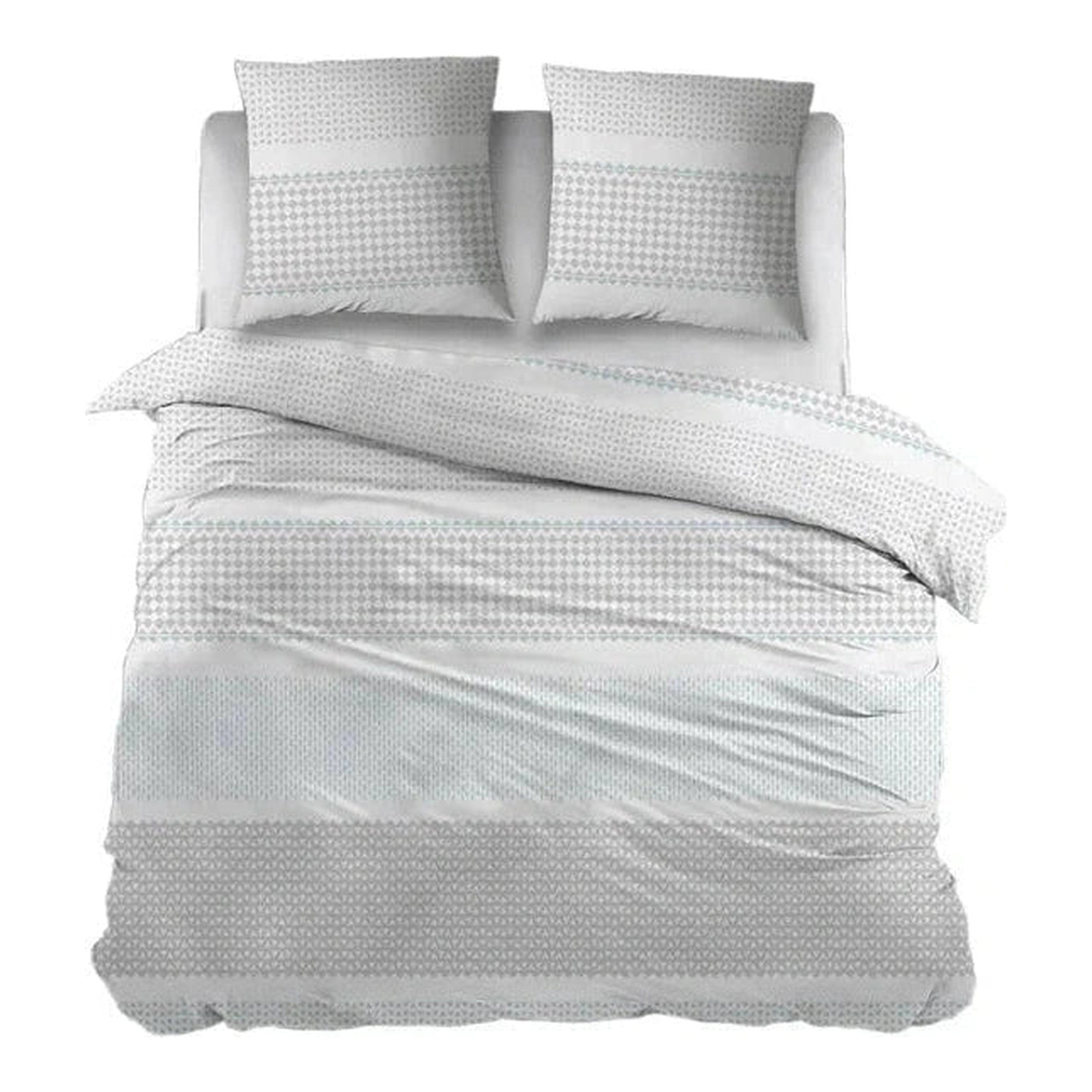 Sleepnight Lakenset flanel Ellen grijs blauw