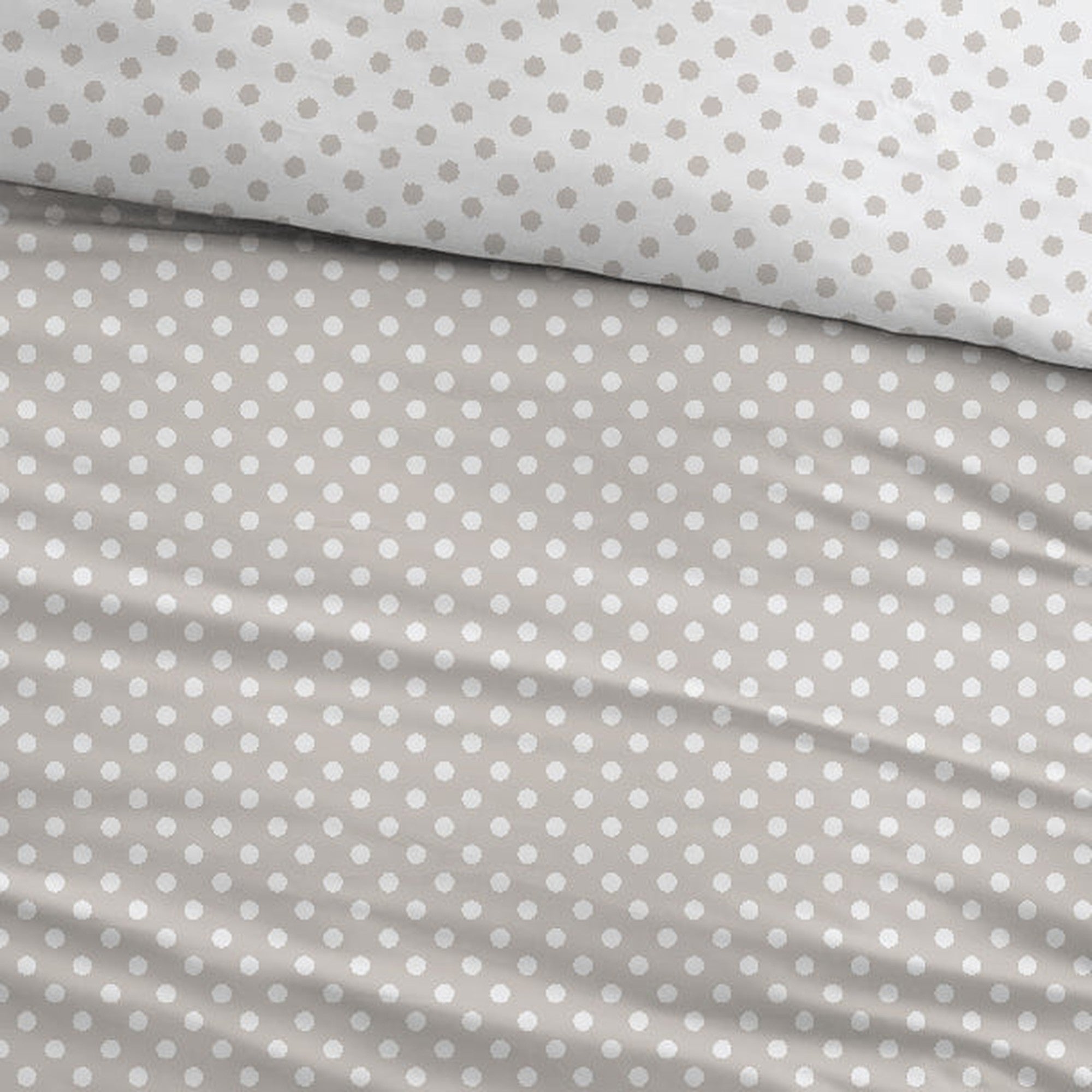 Sleepnight dekbedovertrek flanel Pierrot taupe