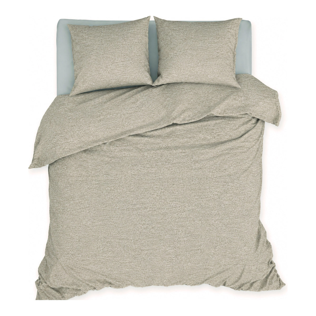 Romanette Dekbedovertrek Jersey Melange Beige