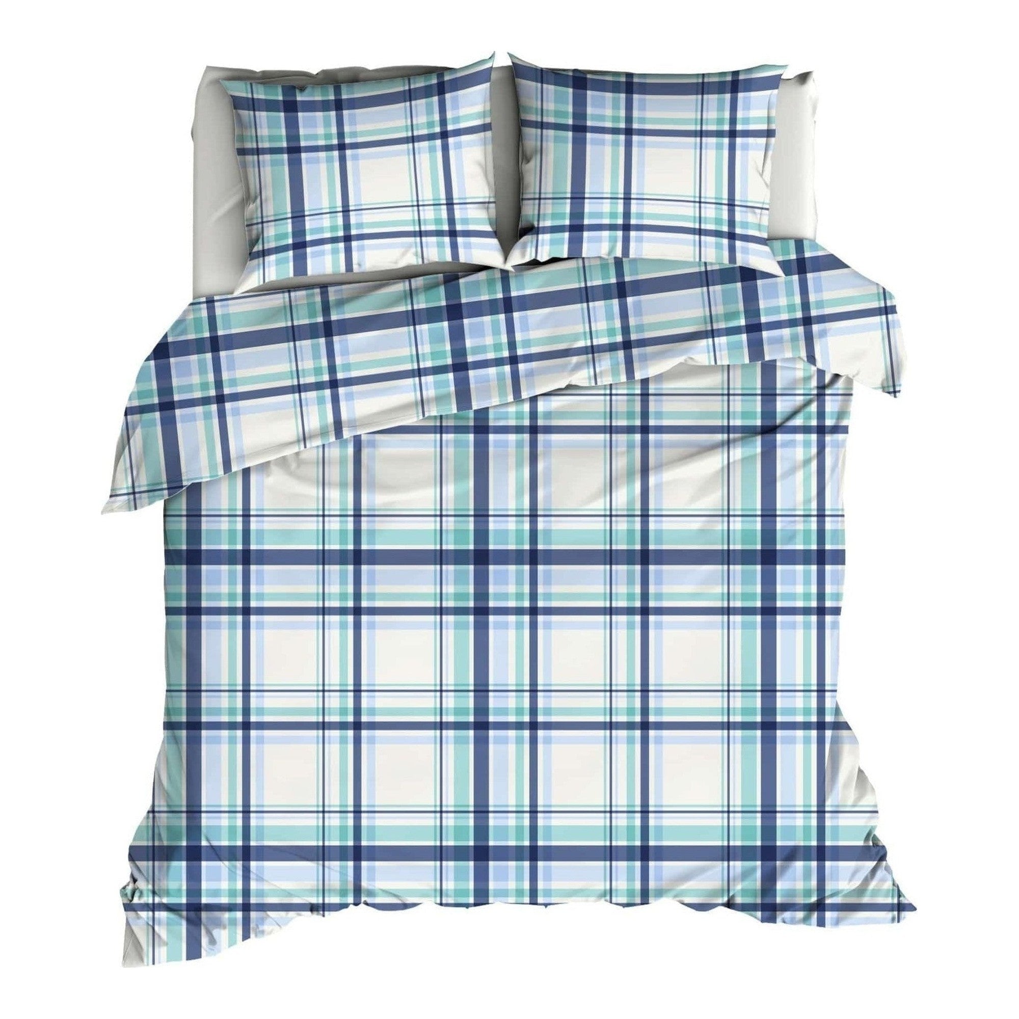 Romanette dekbedovertrek katoen Flair Coastal Blue